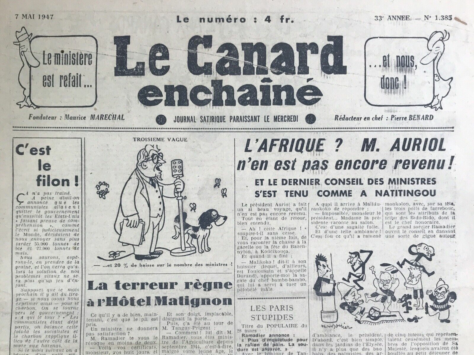 Couac ! | Acheter un Canard | Vente d'Anciens Journaux du Canard Enchaîné. Des Journaux Satiriques de Collection, Historiques & Authentiques de 1916 à 2004 ! | 1385 e1719839251768