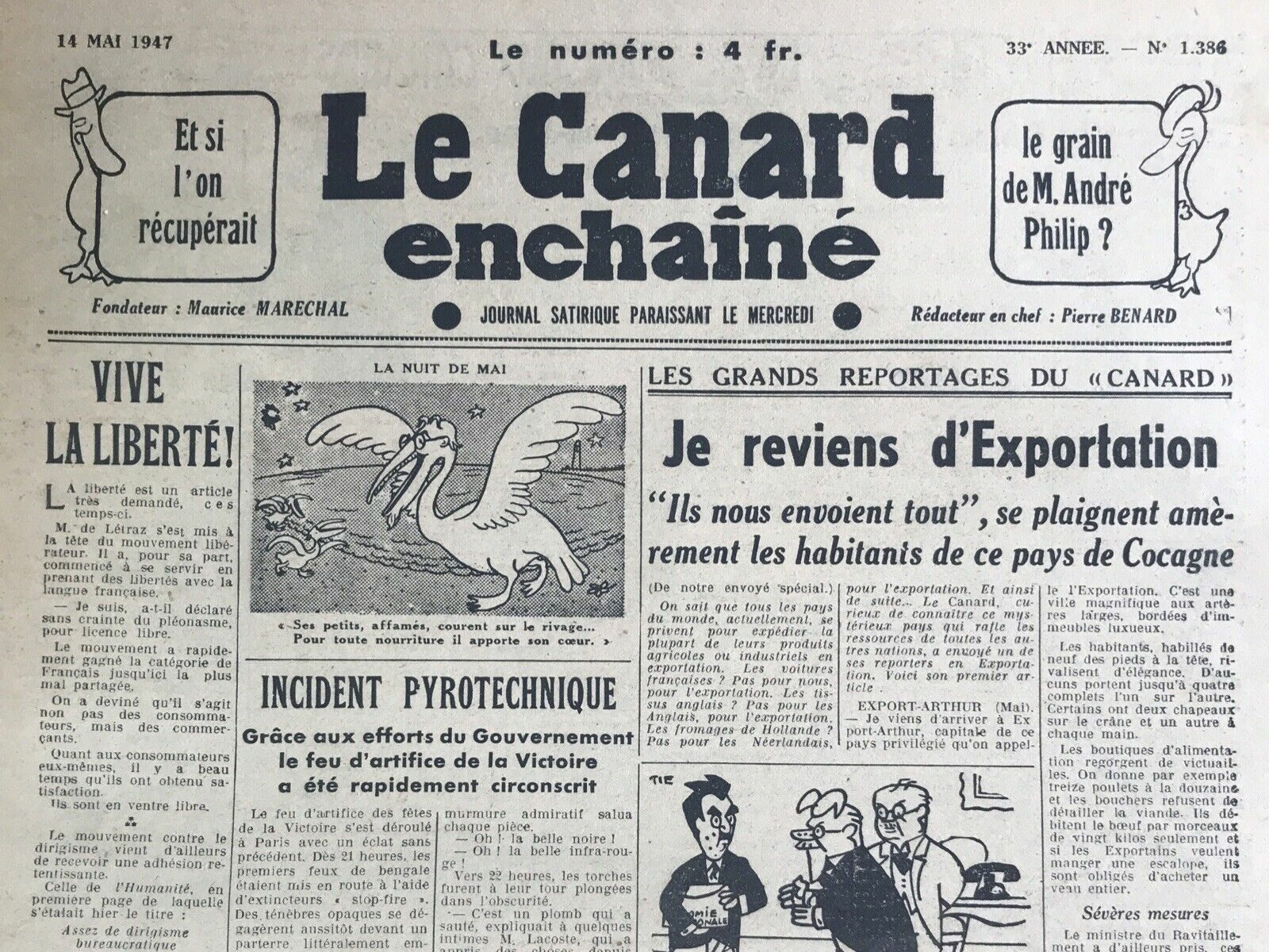 Couac ! | Acheter un Canard | Vente d'Anciens Journaux du Canard Enchaîné. Des Journaux Satiriques de Collection, Historiques & Authentiques de 1916 à 2004 ! | 1386 e1719840232981