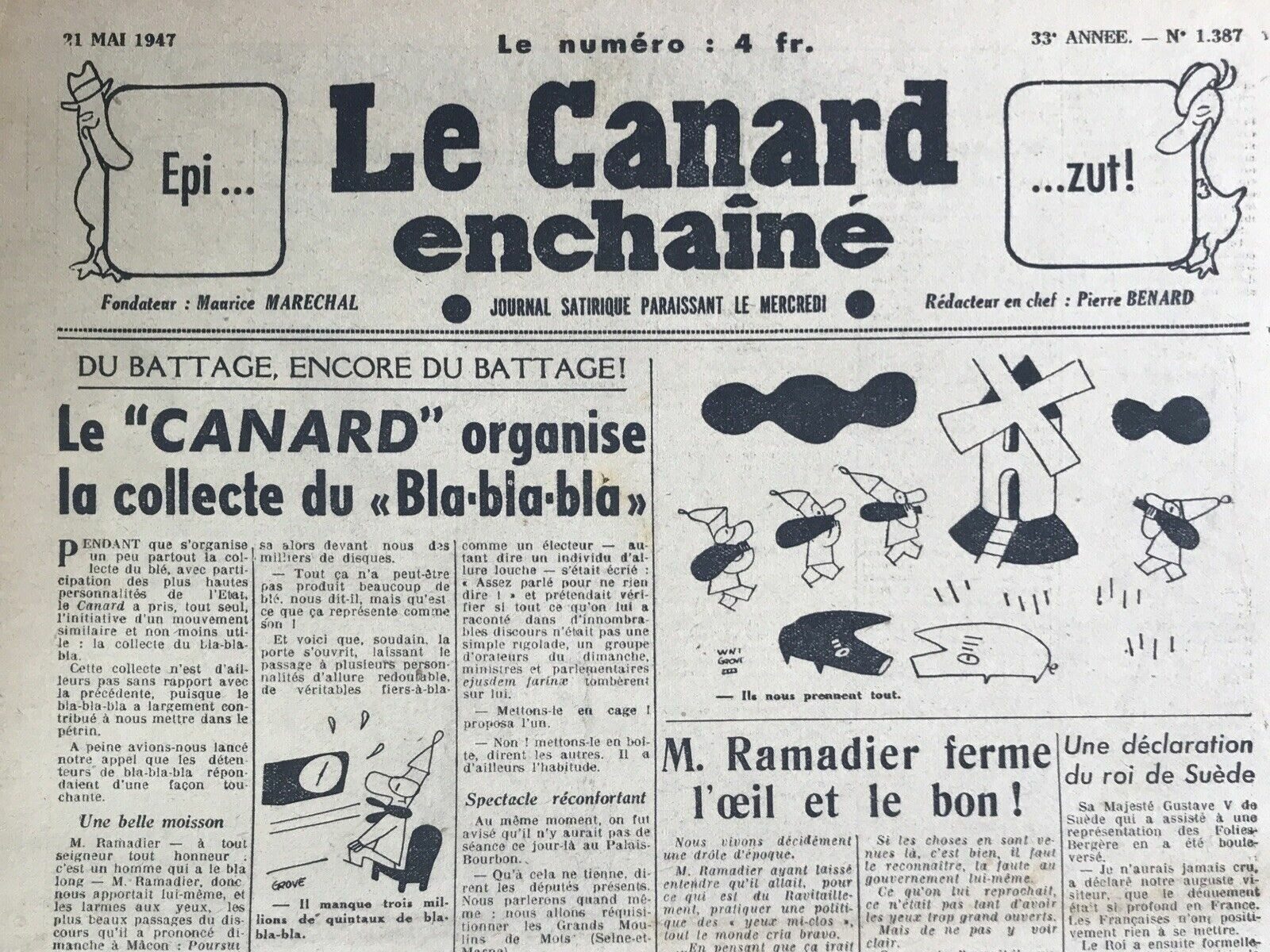 Couac ! | Acheter un Canard | Vente d'Anciens Journaux du Canard Enchaîné. Des Journaux Satiriques de Collection, Historiques & Authentiques de 1916 à 2004 ! | 1387 e1719841751340