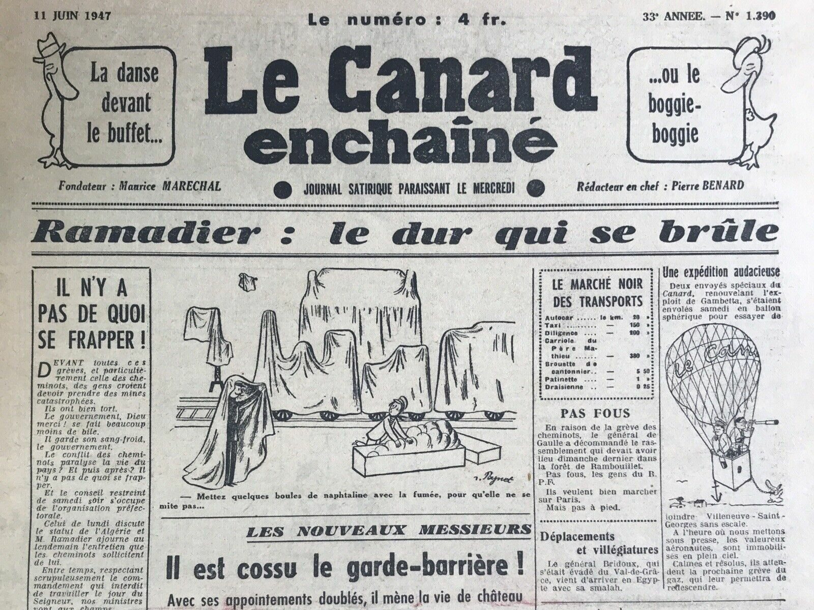 Couac ! | Acheter un Canard | Vente d'Anciens Journaux du Canard Enchaîné. Des Journaux Satiriques de Collection, Historiques & Authentiques de 1916 à 2004 ! | 1390 e1719902443147