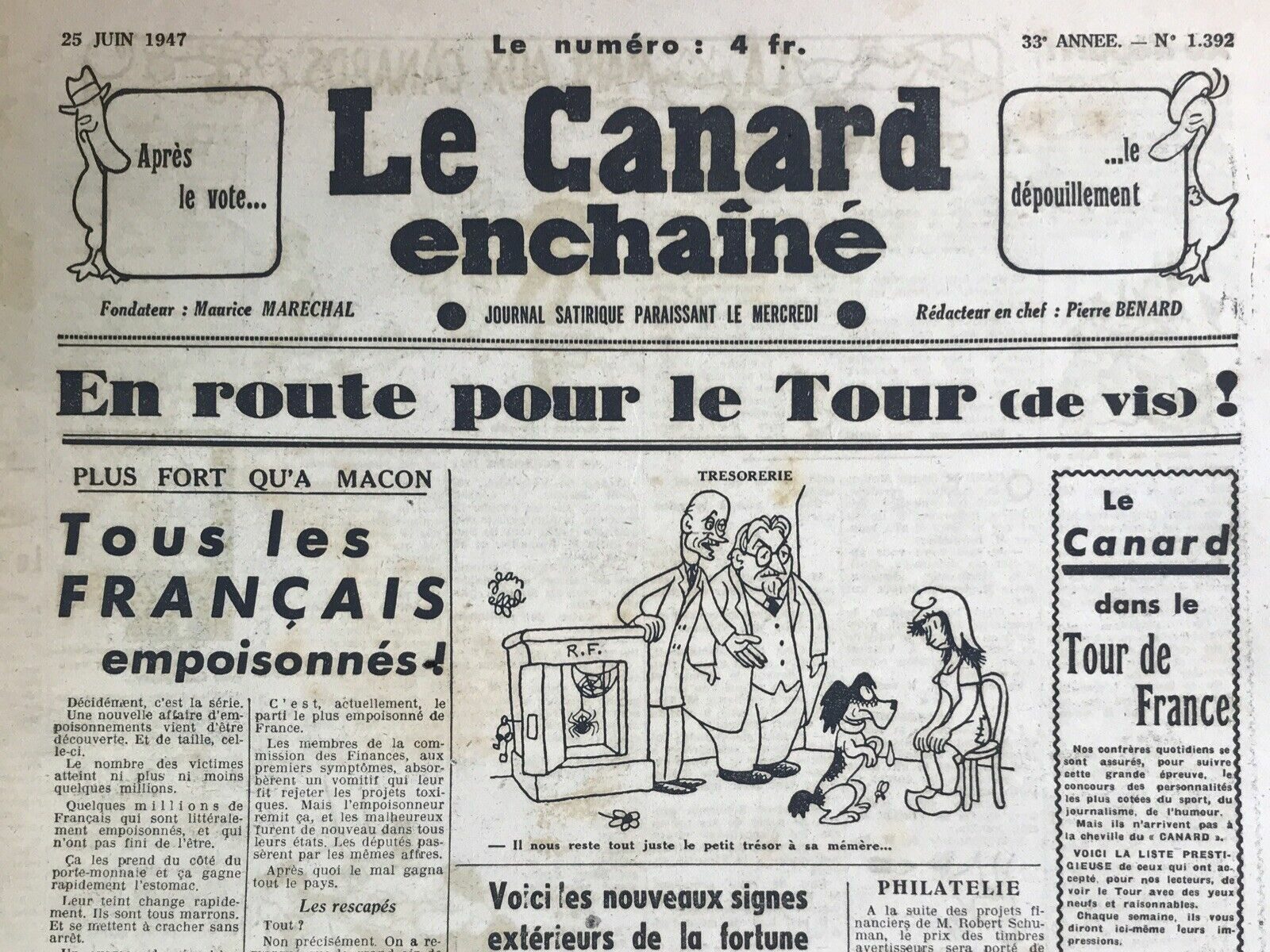 Couac ! | Acheter un Canard | Vente d'Anciens Journaux du Canard Enchaîné. Des Journaux Satiriques de Collection, Historiques & Authentiques de 1916 à 2004 ! | 1392 e1719905514490