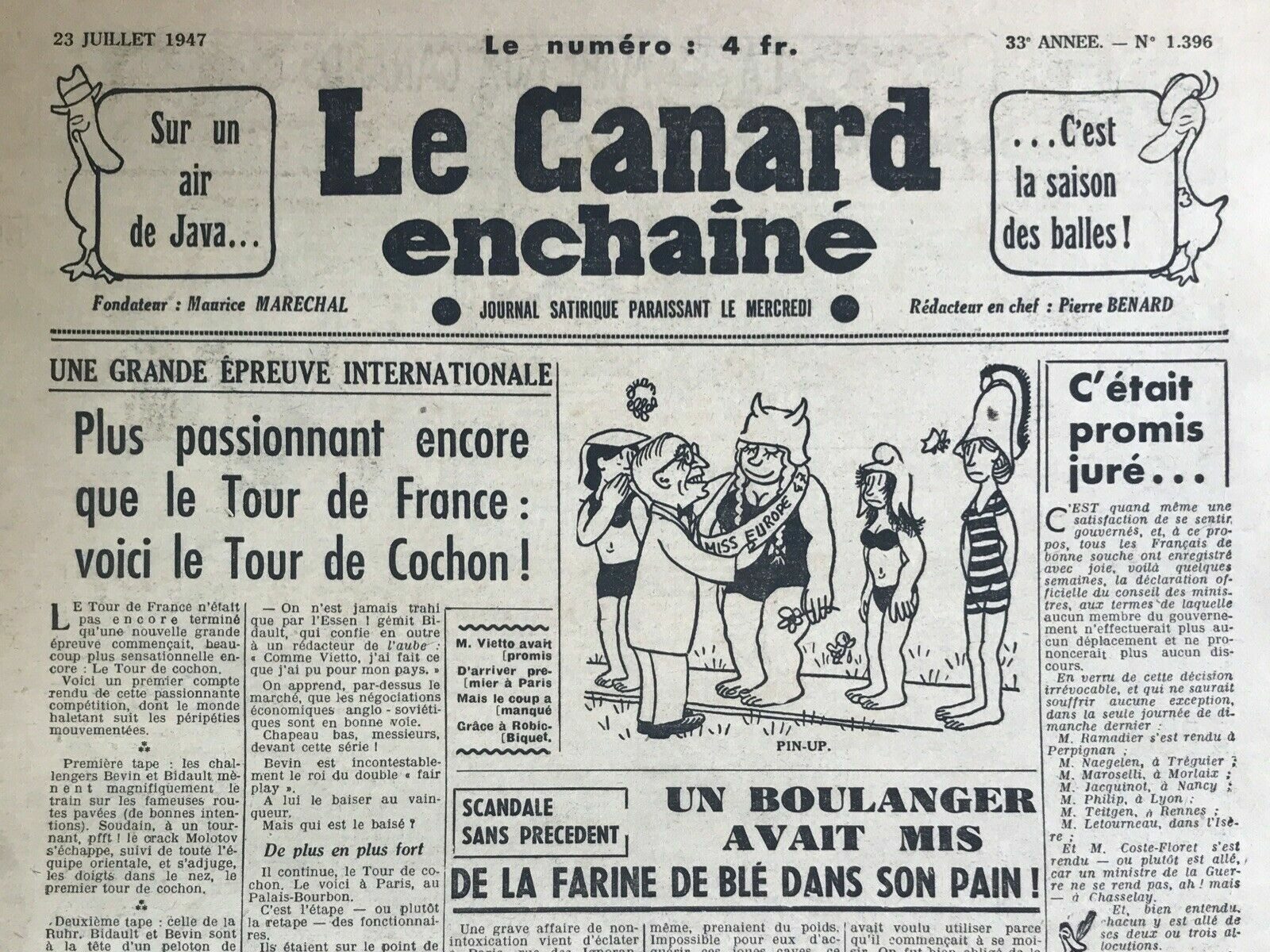 Couac ! | Acheter un Canard | Vente d'Anciens Journaux du Canard Enchaîné. Des Journaux Satiriques de Collection, Historiques & Authentiques de 1916 à 2004 ! | 1396 e1720007028795