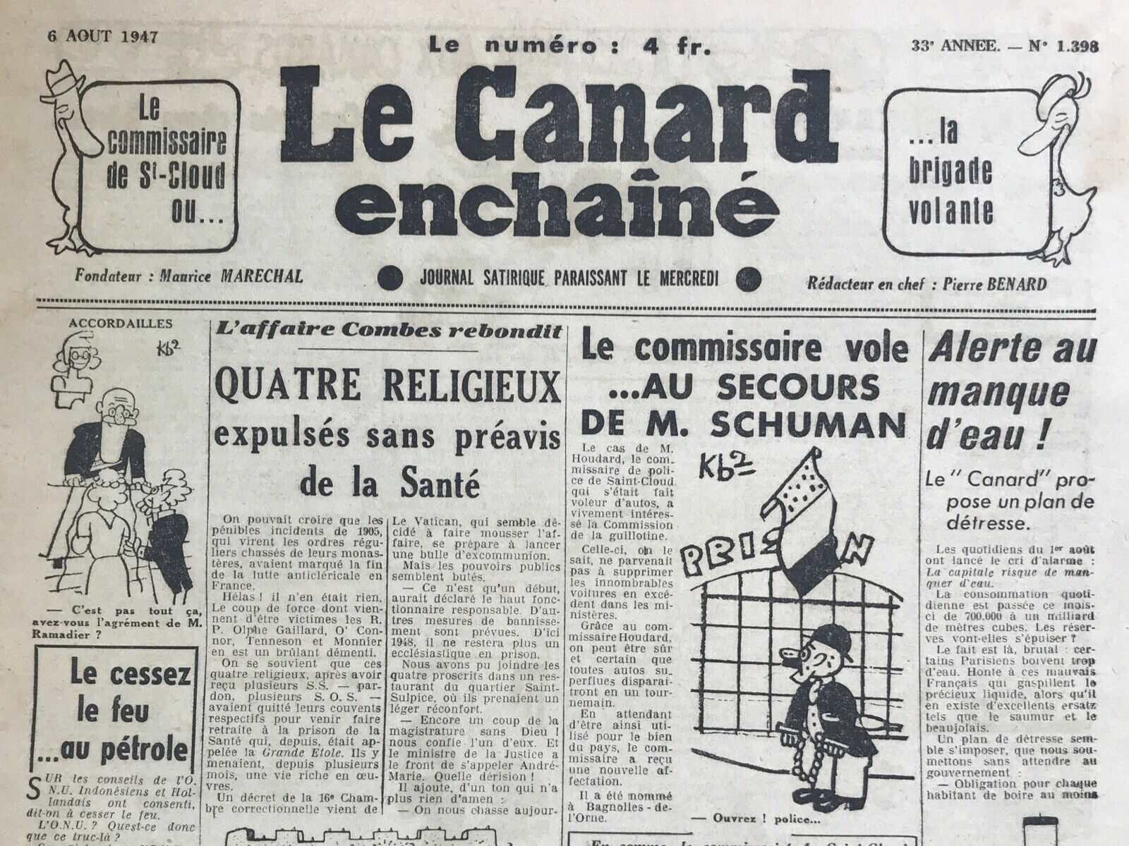 Couac ! | Acheter un Canard | Vente d'Anciens Journaux du Canard Enchaîné. Des Journaux Satiriques de Collection, Historiques & Authentiques de 1916 à 2004 ! | 1398 e1720009982447