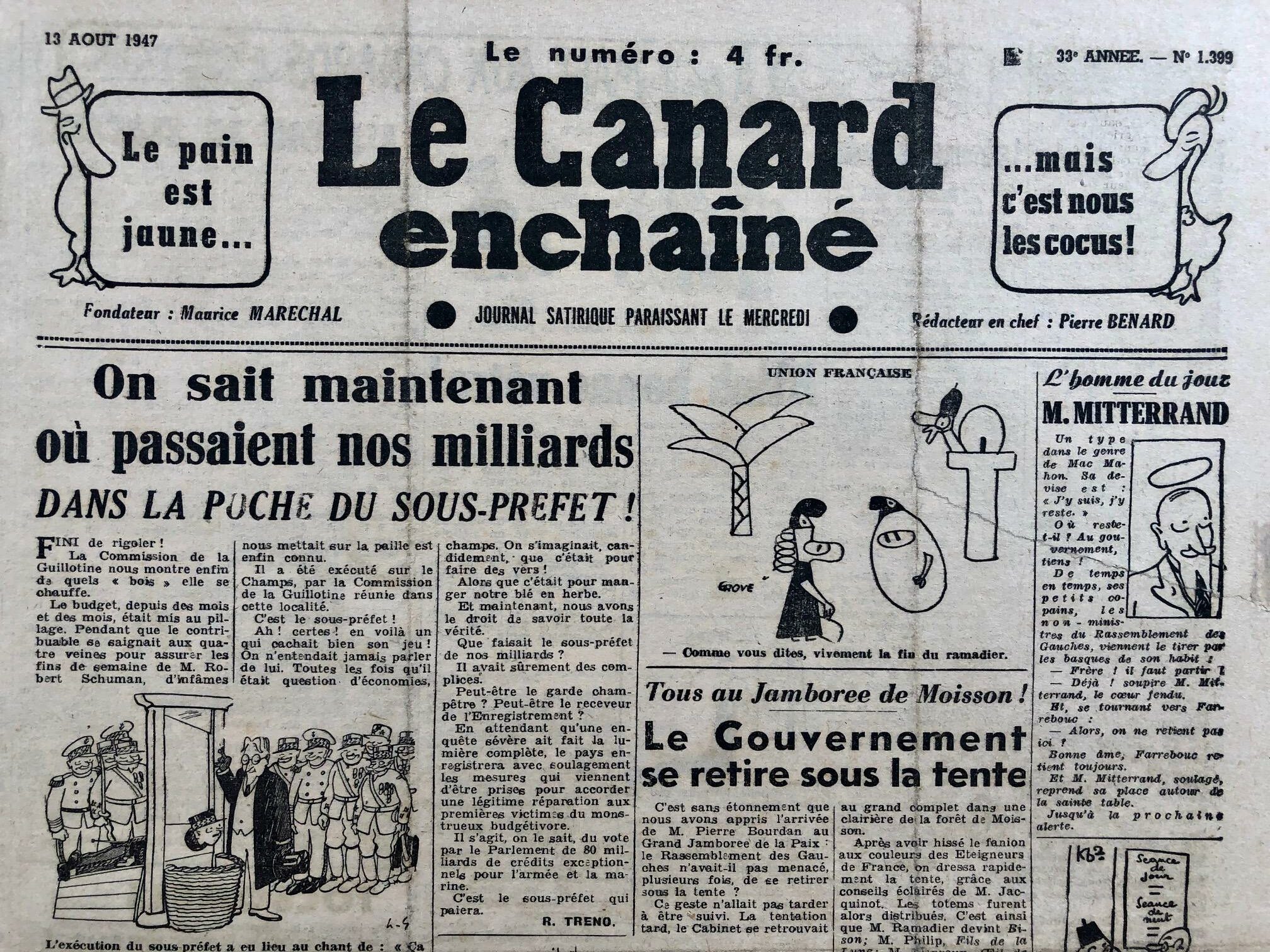 Couac ! | Acheter un Canard | Vente d'Anciens Journaux du Canard Enchaîné. Des Journaux Satiriques de Collection, Historiques & Authentiques de 1916 à 2004 ! | 1399 1 rotated