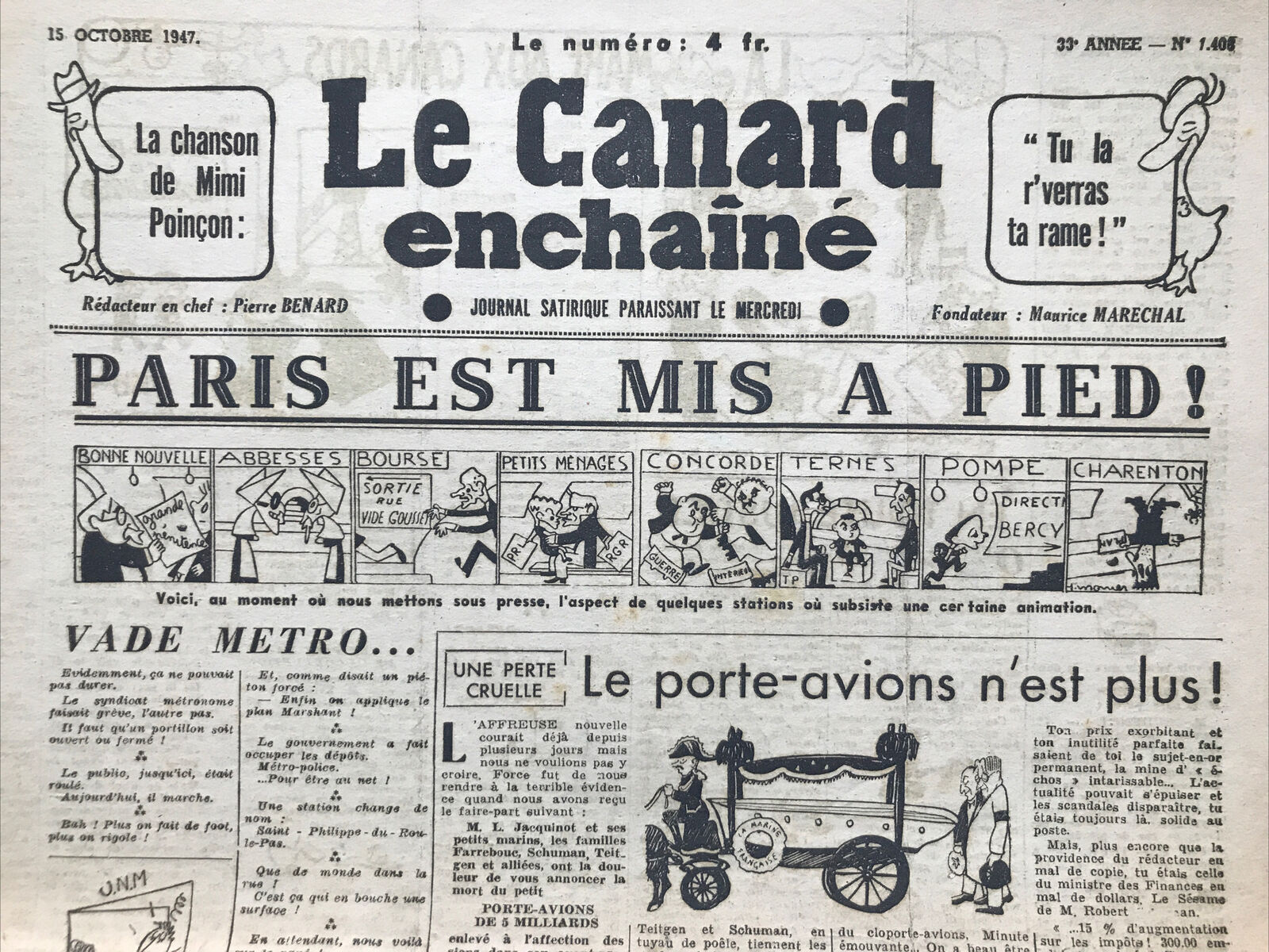 Couac ! | Acheter un Canard | Vente d'Anciens Journaux du Canard Enchaîné. Des Journaux Satiriques de Collection, Historiques & Authentiques de 1916 à 2004 ! | 1408