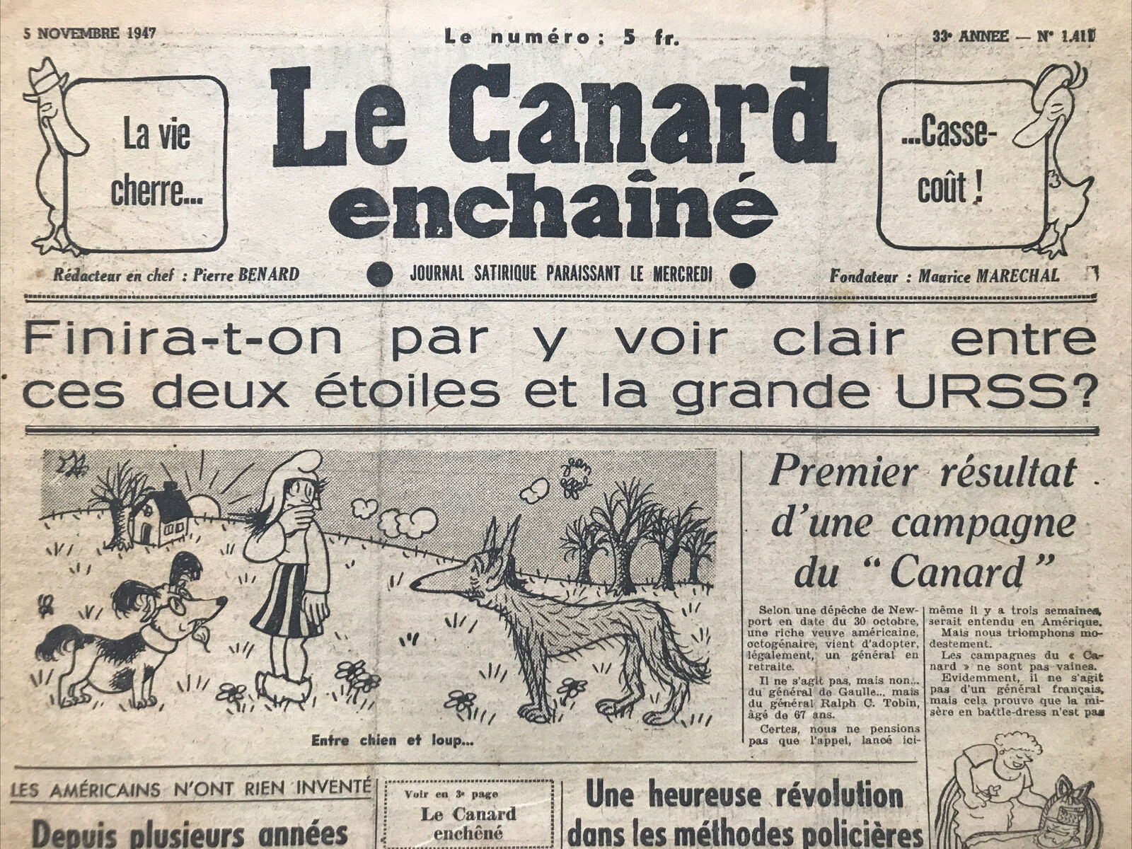 Couac ! | Acheter un Canard | Vente d'Anciens Journaux du Canard Enchaîné. Des Journaux Satiriques de Collection, Historiques & Authentiques de 1916 à 2004 ! | 1411