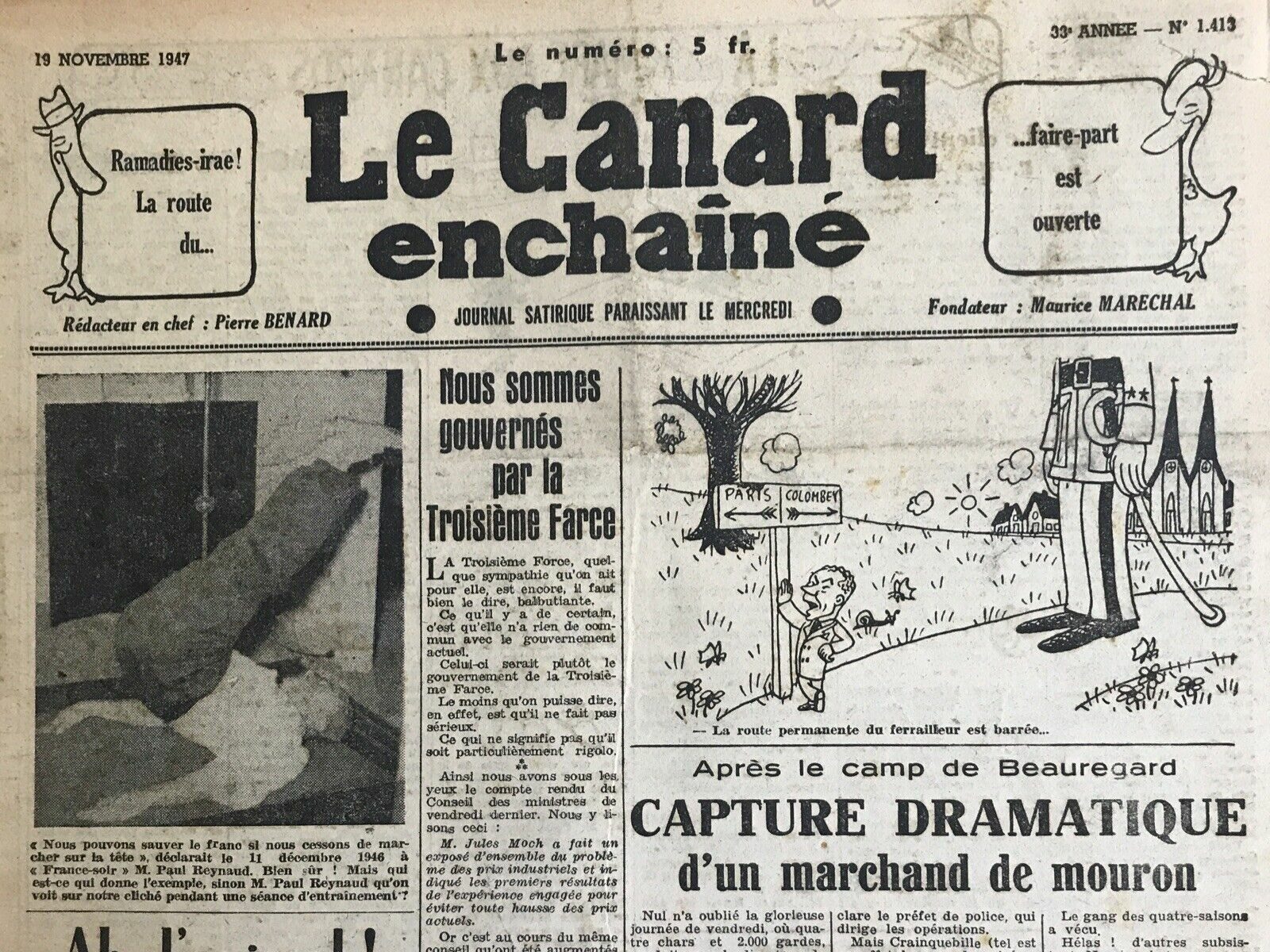 Couac ! | Acheter un Canard | Vente d'Anciens Journaux du Canard Enchaîné. Des Journaux Satiriques de Collection, Historiques & Authentiques de 1916 à 2004 ! | 1413 e1708182315654