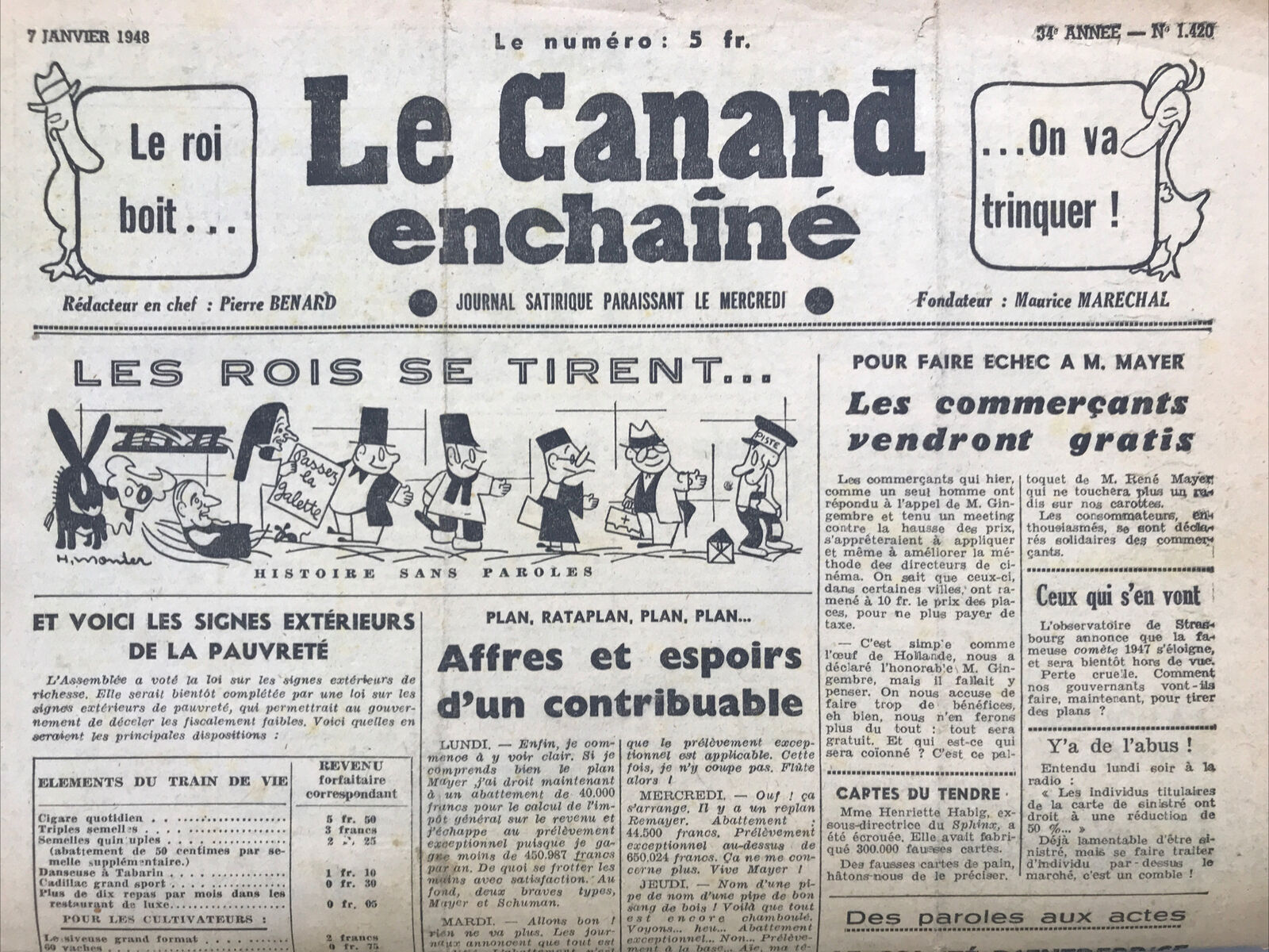 Couac ! | Acheter un Canard | Vente d'Anciens Journaux du Canard Enchaîné. Des Journaux Satiriques de Collection, Historiques & Authentiques de 1916 à 2004 ! | 1420