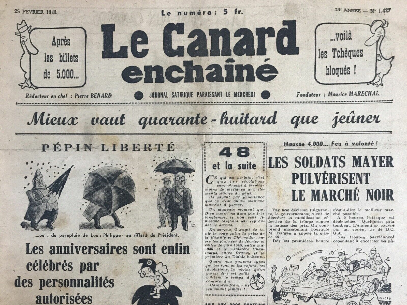 Couac ! | Acheter un Canard | Vente d'Anciens Journaux du Canard Enchaîné. Des Journaux Satiriques de Collection, Historiques & Authentiques de 1916 à 2004 ! | 1427 e1708182517734