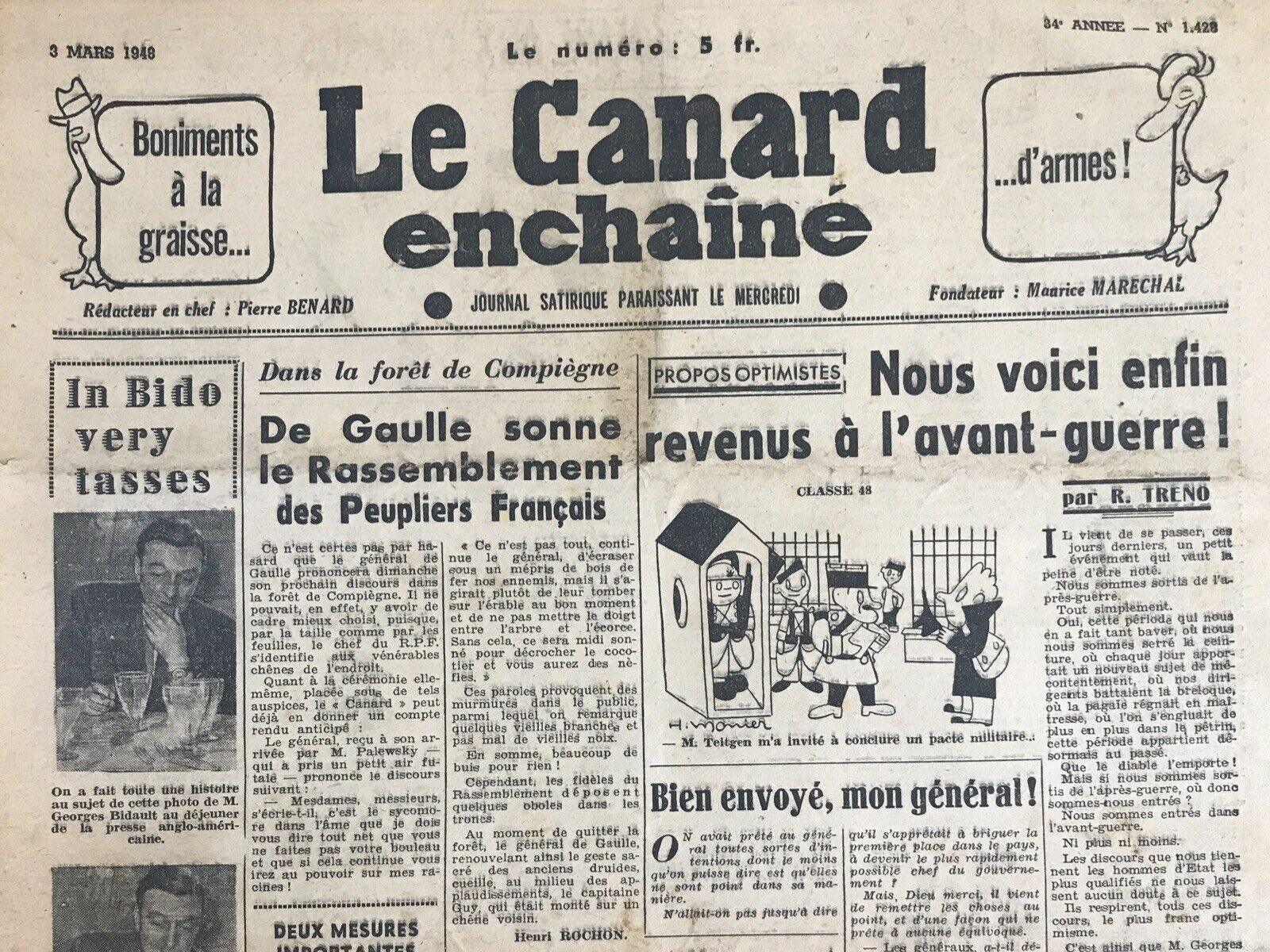 Couac ! | Acheter un Canard | Vente d'Anciens Journaux du Canard Enchaîné. Des Journaux Satiriques de Collection, Historiques & Authentiques de 1916 à 2004 ! | 1428 e1708182575220