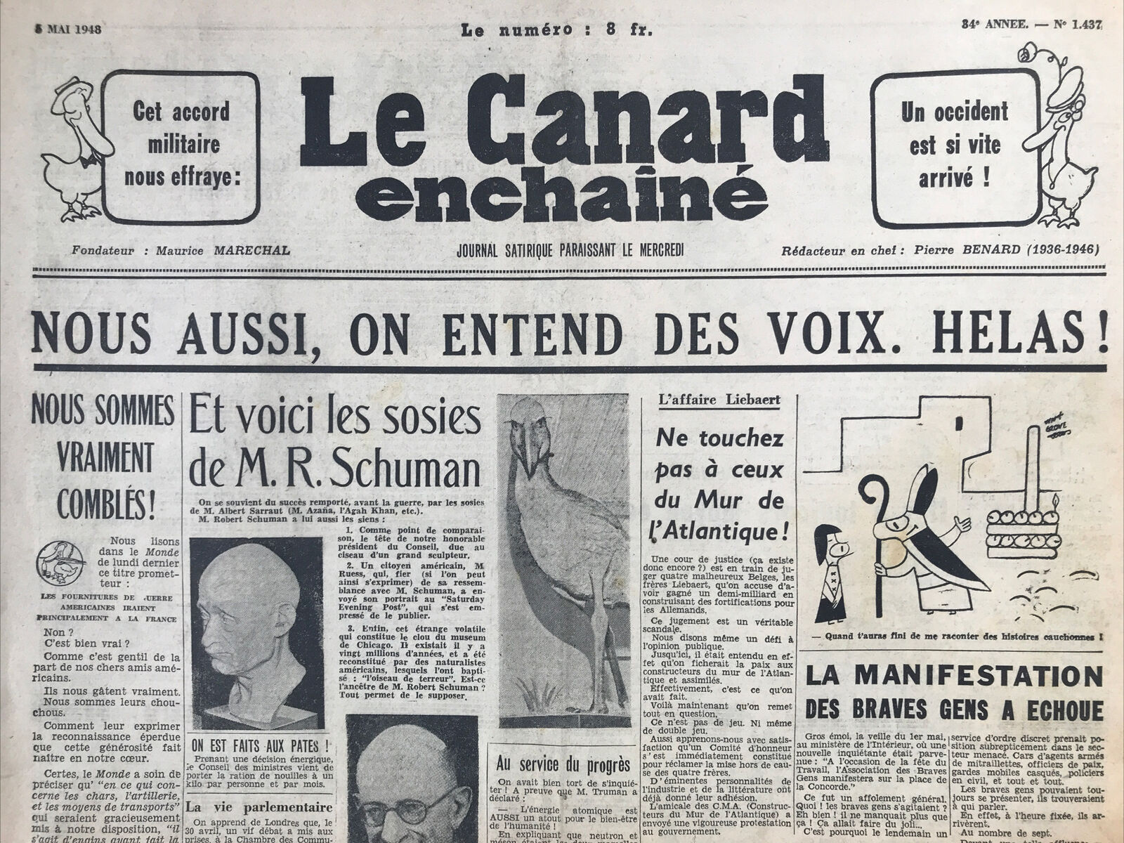 Couac ! | Acheter un Canard | Vente d'Anciens Journaux du Canard Enchaîné. Des Journaux Satiriques de Collection, Historiques & Authentiques de 1916 à 2004 ! | 1437