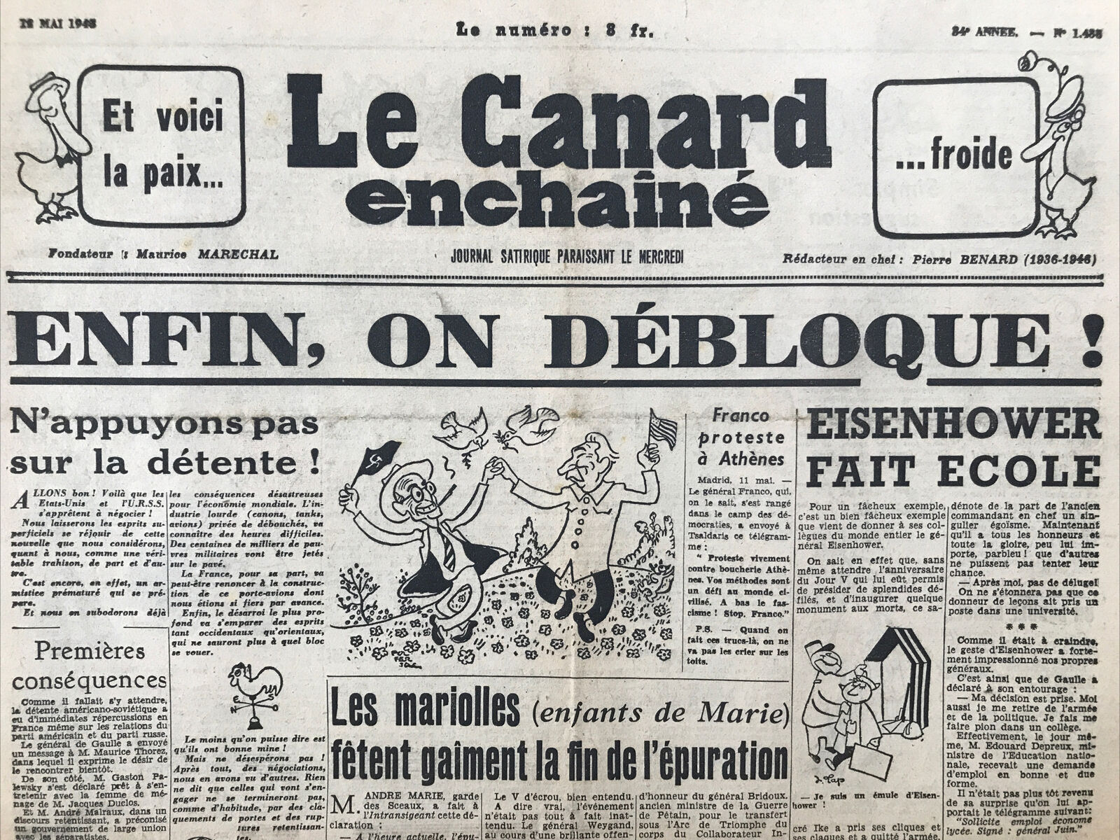 Couac ! | Acheter un Canard | Vente d'Anciens Journaux du Canard Enchaîné. Des Journaux Satiriques de Collection, Historiques & Authentiques de 1916 à 2004 ! | 1438