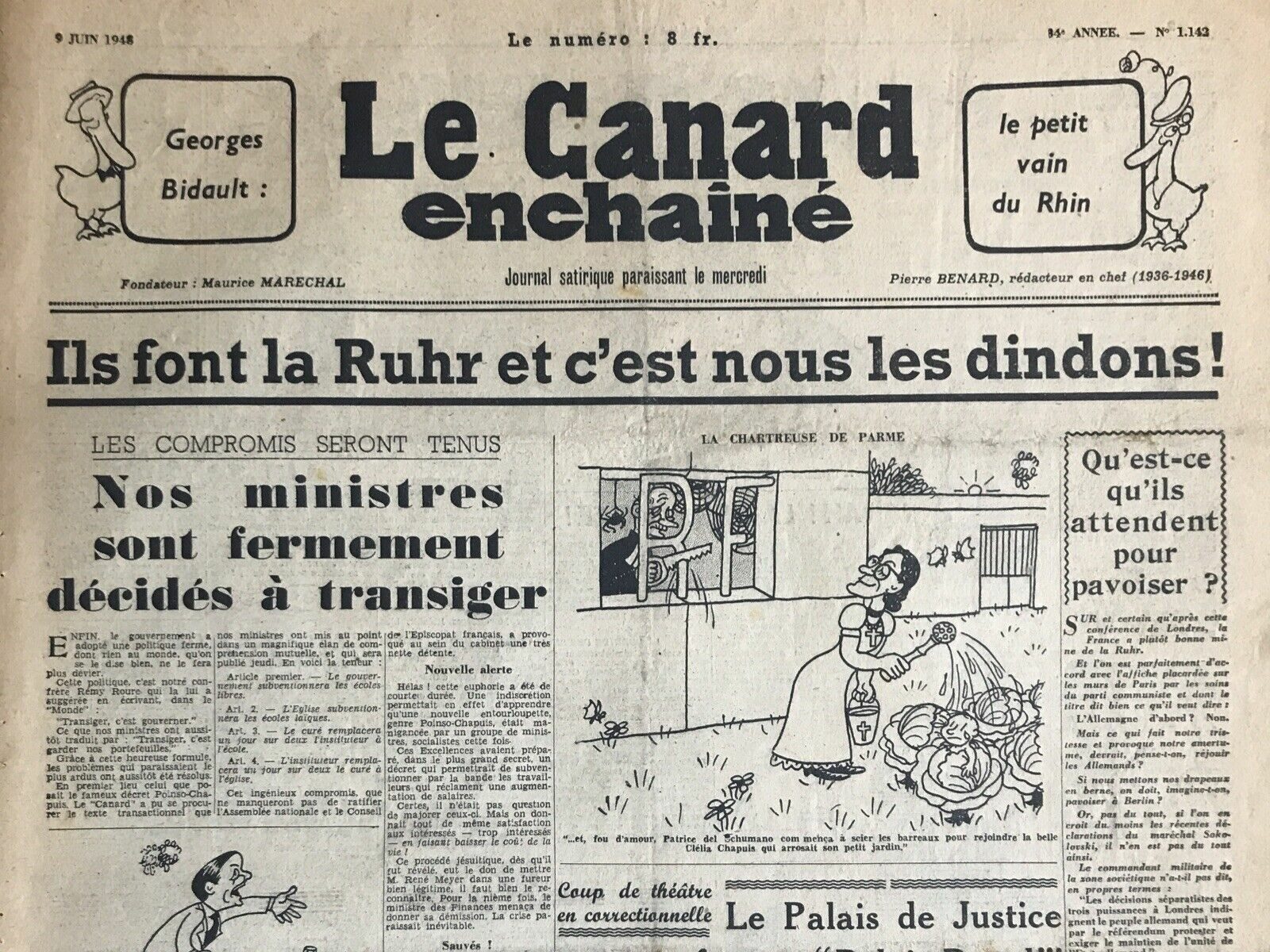 Couac ! | Acheter un Canard | Vente d'Anciens Journaux du Canard Enchaîné. Des Journaux Satiriques de Collection, Historiques & Authentiques de 1916 à 2004 ! | 1442 e1708182641429