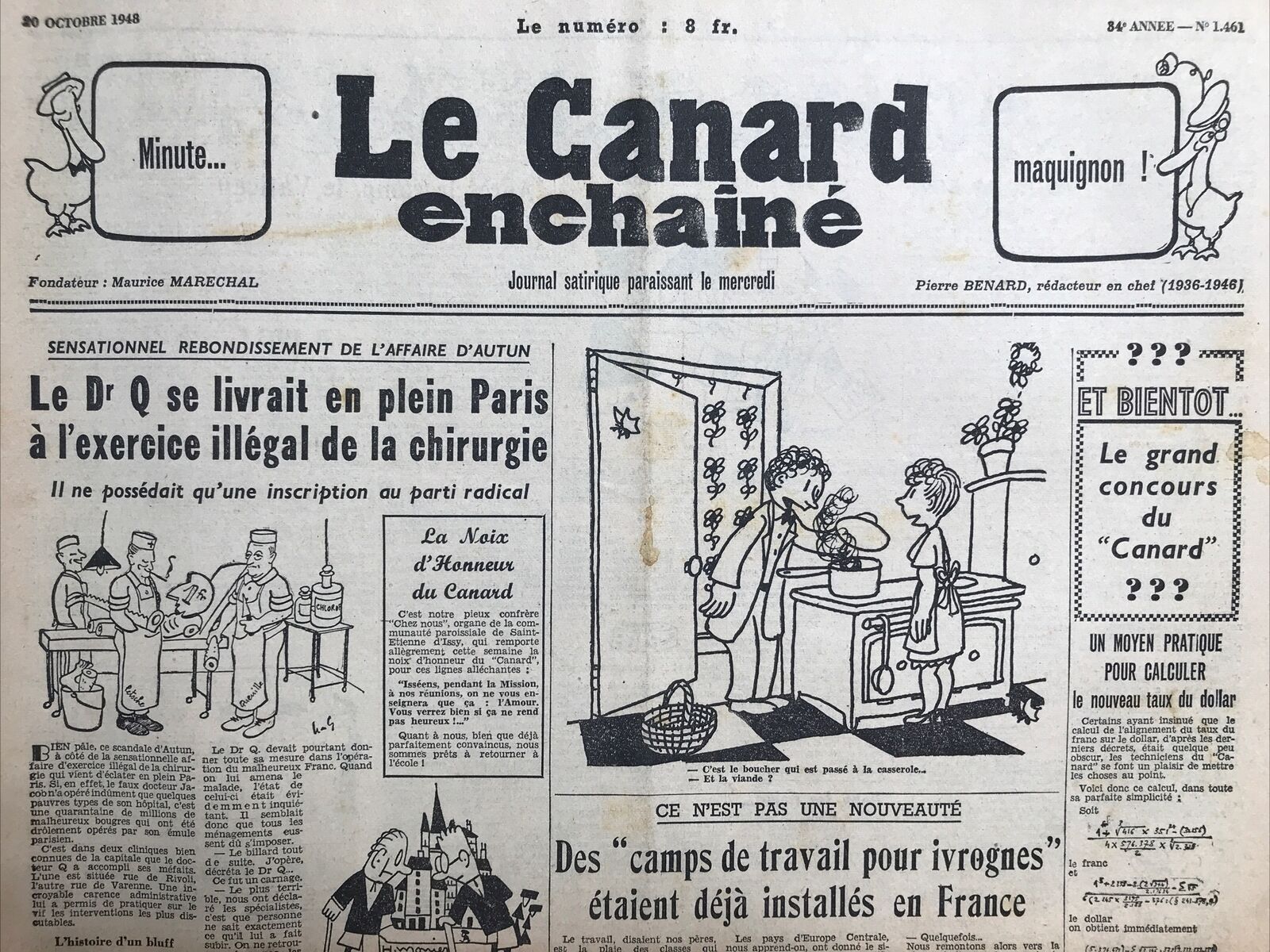 Couac ! | Acheter un Canard | Vente d'Anciens Journaux du Canard Enchaîné. Des Journaux Satiriques de Collection, Historiques & Authentiques de 1916 à 2004 ! | 1461