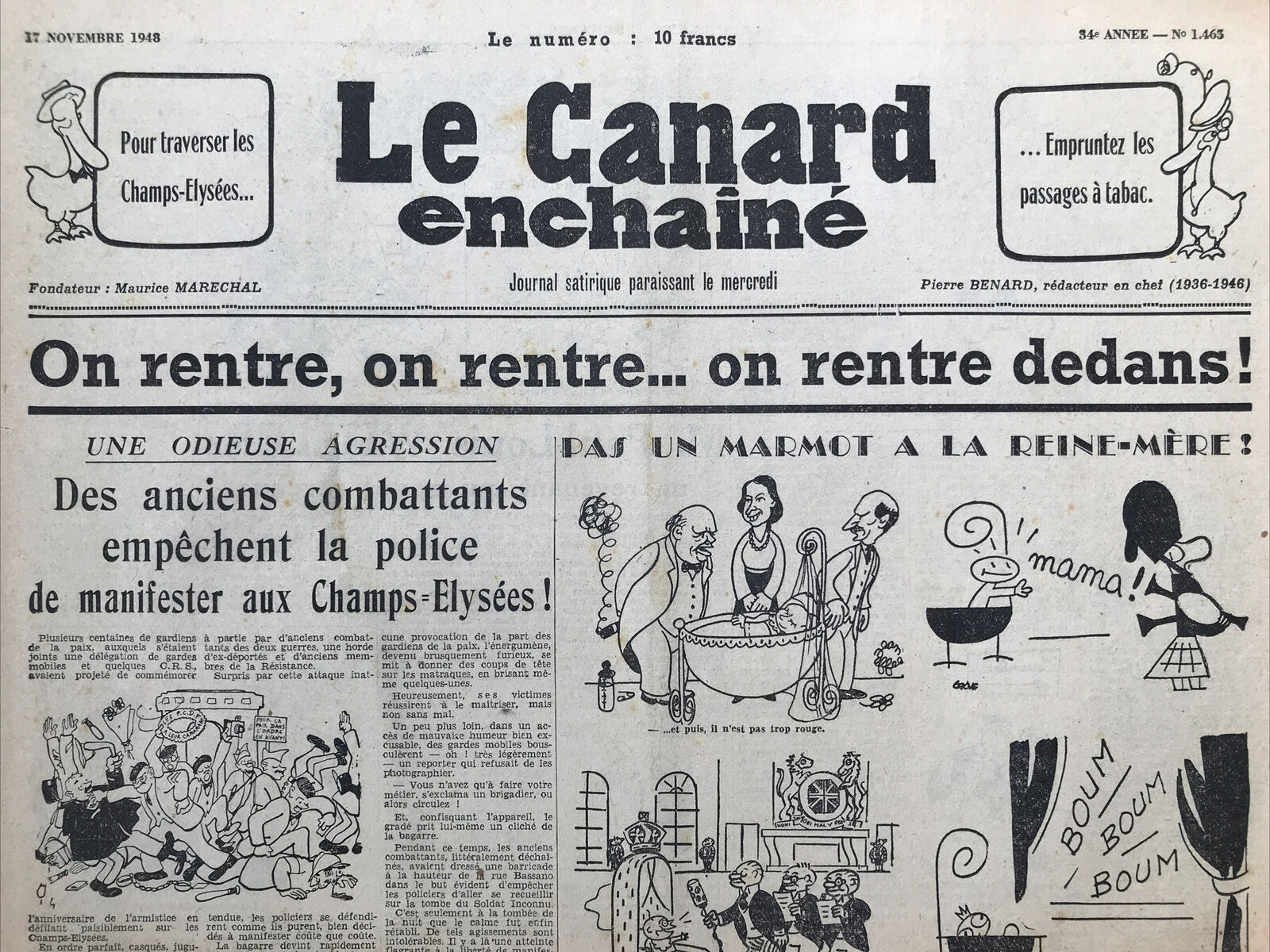 Couac ! | Acheter un Canard | Vente d'Anciens Journaux du Canard Enchaîné. Des Journaux Satiriques de Collection, Historiques & Authentiques de 1916 à 2004 ! | 1465