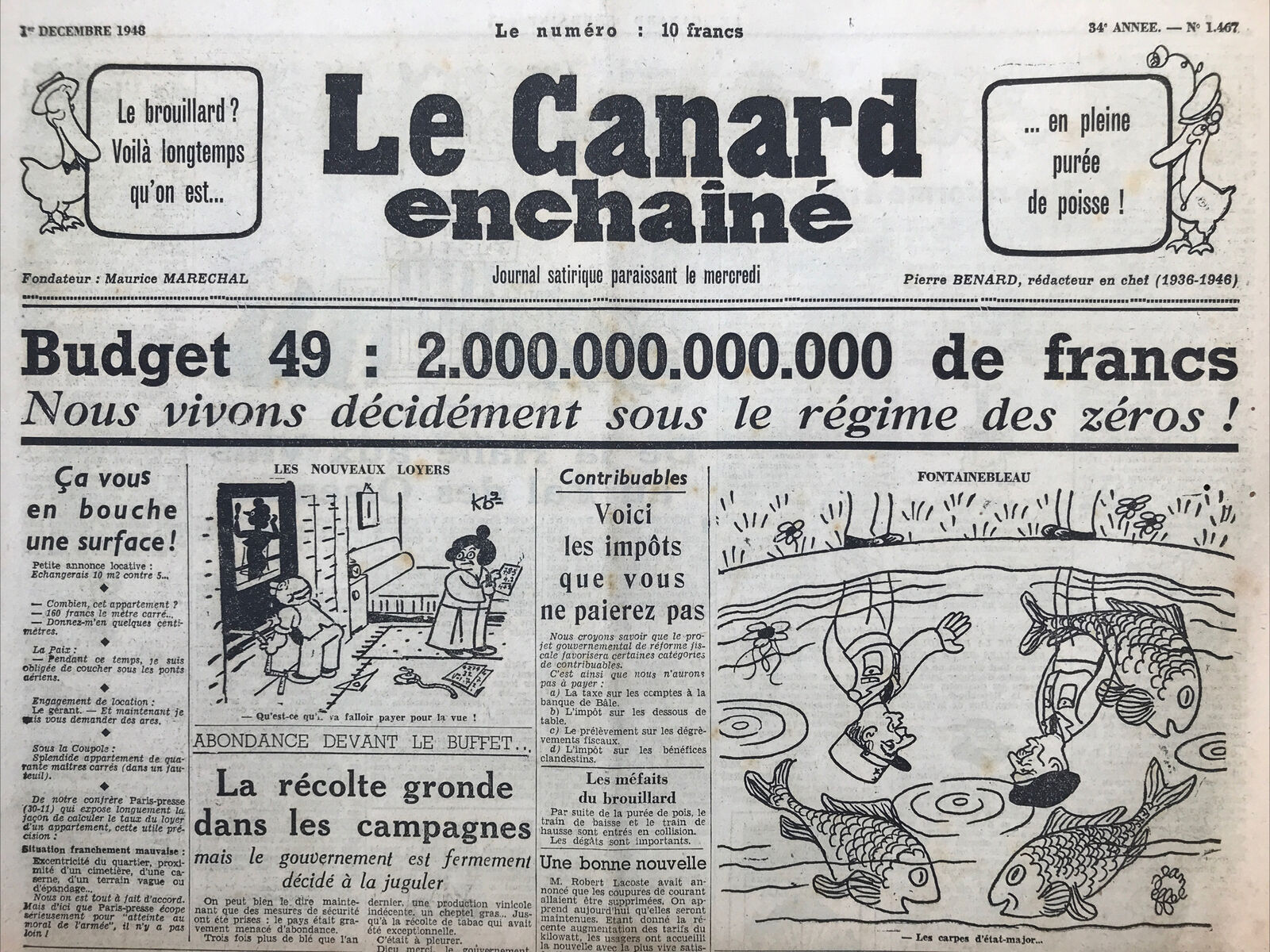 Couac ! | Acheter un Canard | Vente d'Anciens Journaux du Canard Enchaîné. Des Journaux Satiriques de Collection, Historiques & Authentiques de 1916 à 2004 ! | 1467