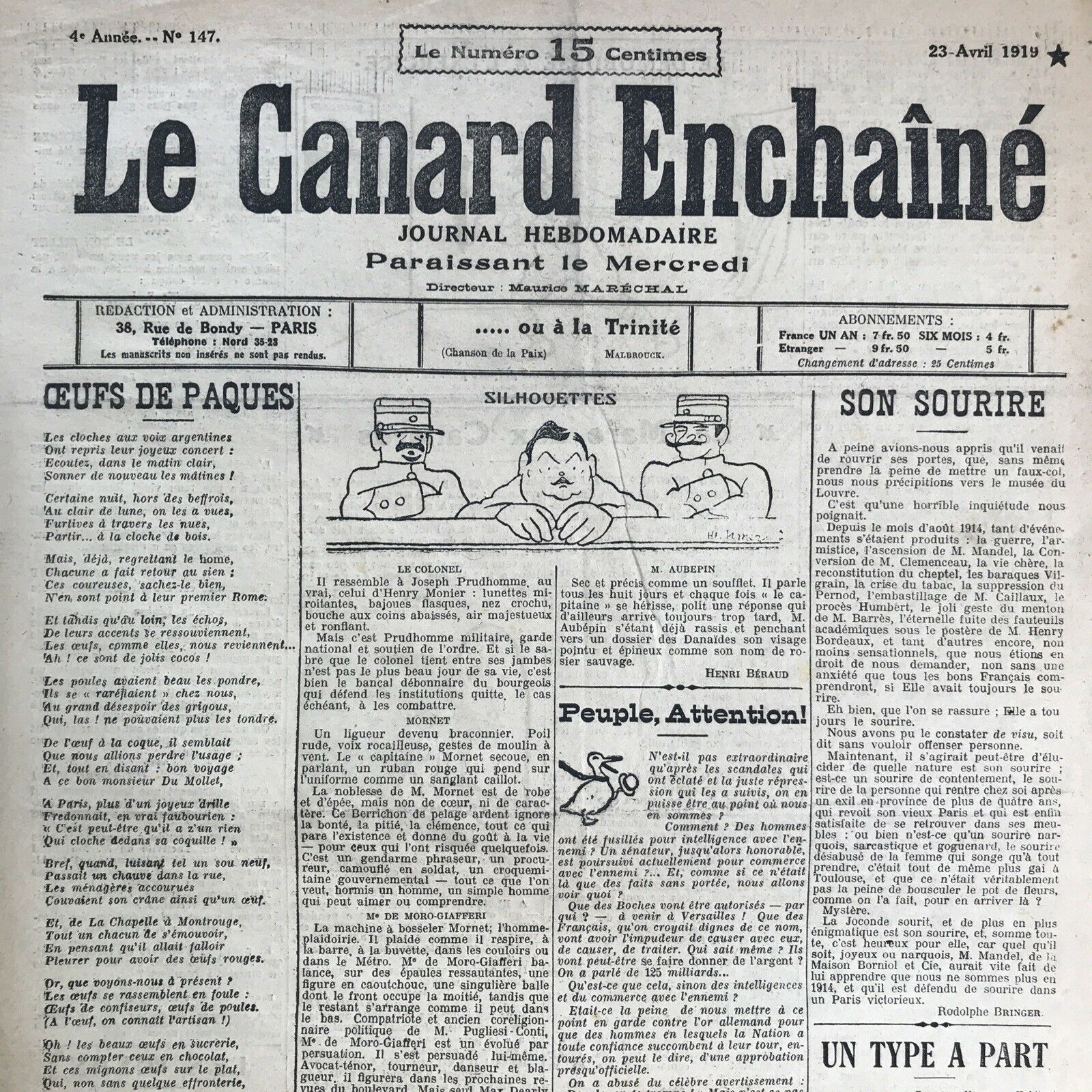 Couac ! | Acheter un Canard | Vente d'Anciens Journaux du Canard Enchaîné. Des Journaux Satiriques de Collection, Historiques & Authentiques de 1916 à 2004 ! | 147