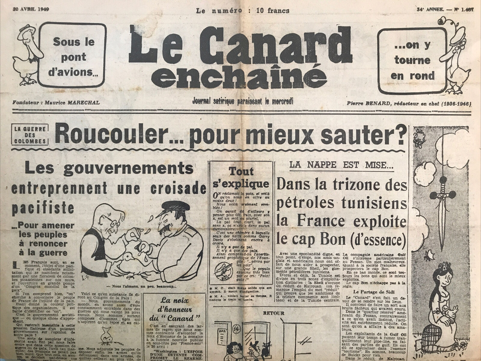 Couac ! | Acheter un Canard | Vente d'Anciens Journaux du Canard Enchaîné. Des Journaux Satiriques de Collection, Historiques & Authentiques de 1916 à 2004 ! | 1487