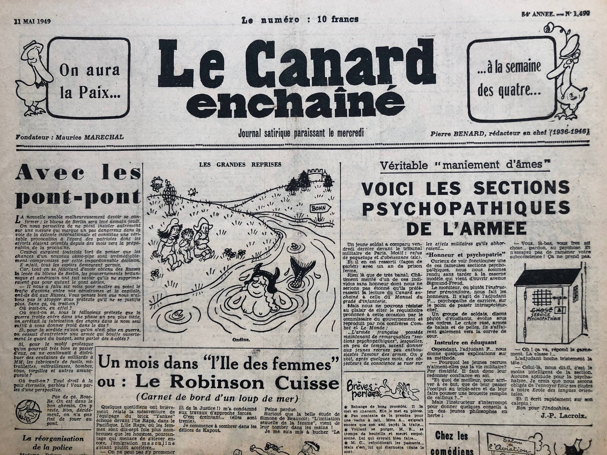 Couac ! | Acheter un Canard | Vente d'Anciens Journaux du Canard Enchaîné. Des Journaux Satiriques de Collection, Historiques & Authentiques de 1916 à 2004 ! | 1490 1