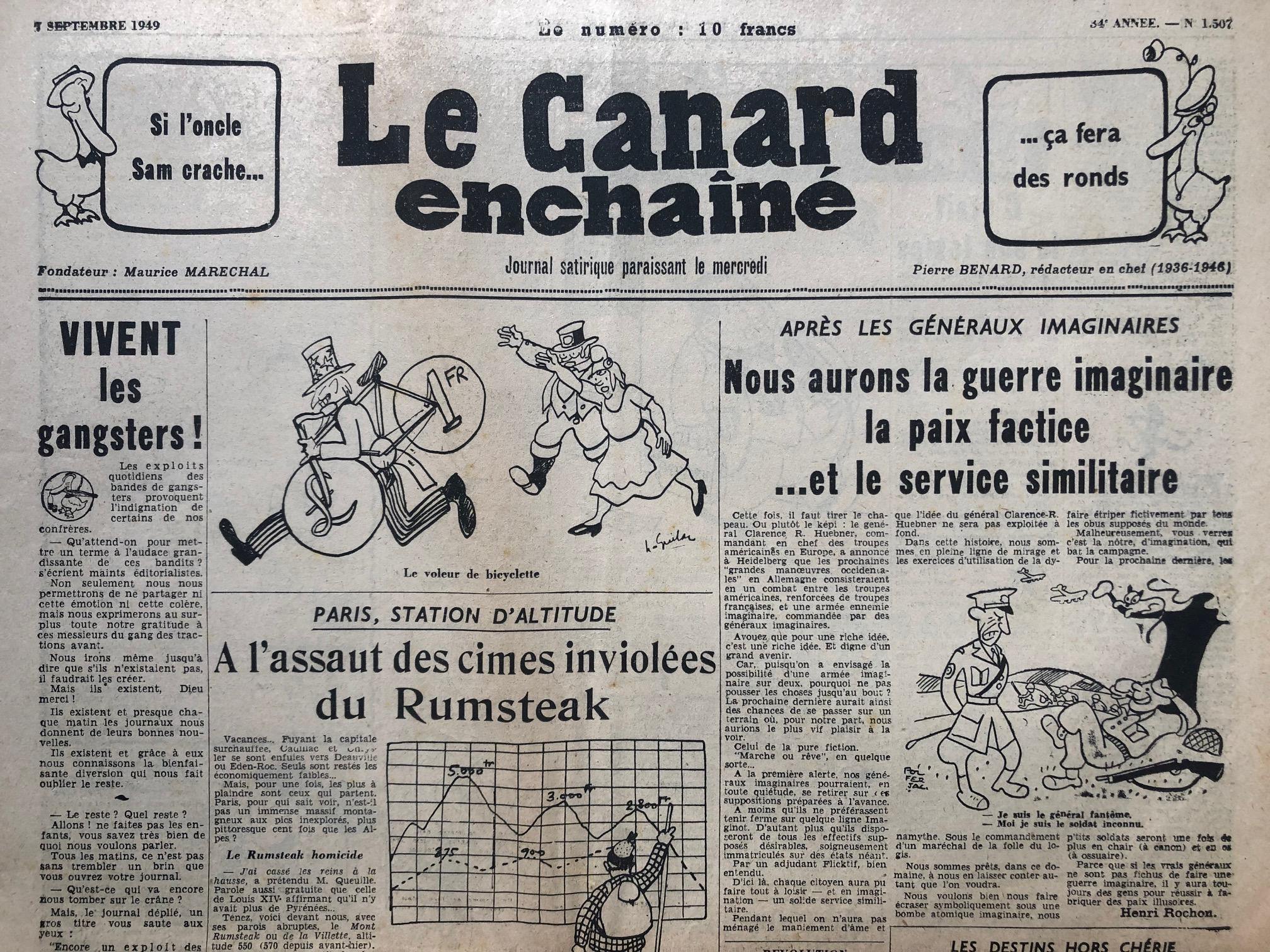 Couac ! | Acheter un Canard | Vente d'Anciens Journaux du Canard Enchaîné. Des Journaux Satiriques de Collection, Historiques & Authentiques de 1916 à 2004 ! | 1507 1