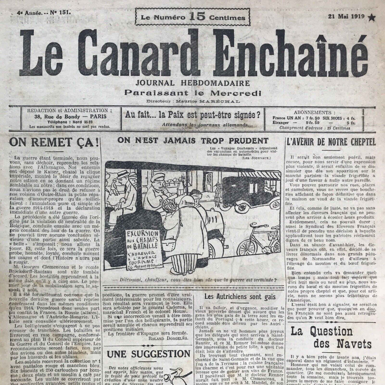 Couac ! | Acheter un Canard | Vente d'Anciens Journaux du Canard Enchaîné. Des Journaux Satiriques de Collection, Historiques & Authentiques de 1916 à 2004 ! | 151