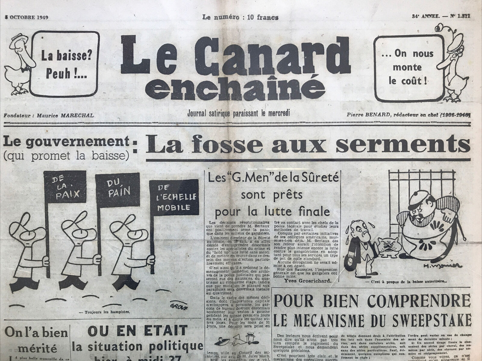 Couac ! | Acheter un Canard | Vente d'Anciens Journaux du Canard Enchaîné. Des Journaux Satiriques de Collection, Historiques & Authentiques de 1916 à 2004 ! | 1511