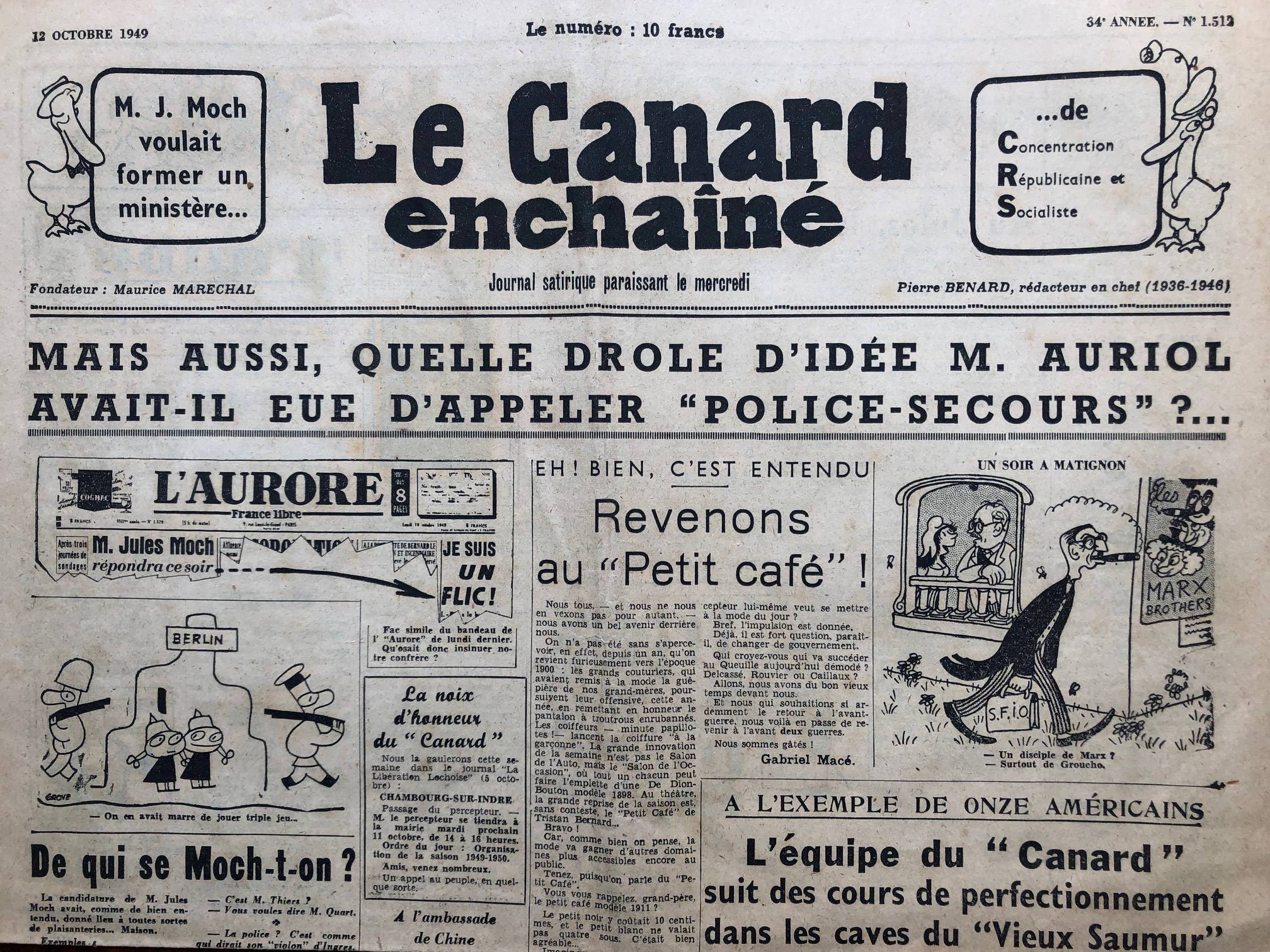 Couac ! | Acheter un Canard | Vente d'Anciens Journaux du Canard Enchaîné. Des Journaux Satiriques de Collection, Historiques & Authentiques de 1916 à 2004 ! | 1512 1