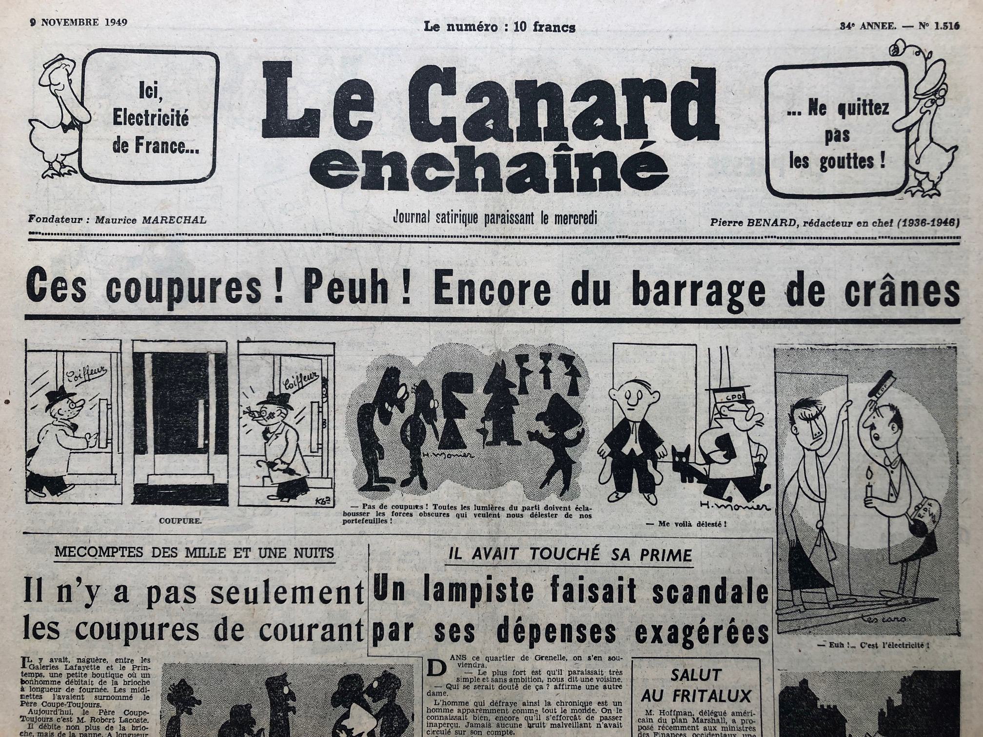 Couac ! | Acheter un Canard | Vente d'Anciens Journaux du Canard Enchaîné. Des Journaux Satiriques de Collection, Historiques & Authentiques de 1916 à 2004 ! | 1516 1