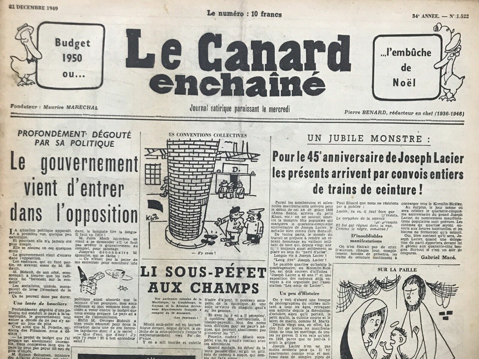 Couac ! | Acheter un Canard | Vente d'Anciens Journaux du Canard Enchaîné. Des Journaux Satiriques de Collection, Historiques & Authentiques de 1916 à 2004 ! | 1522 e1679121454334