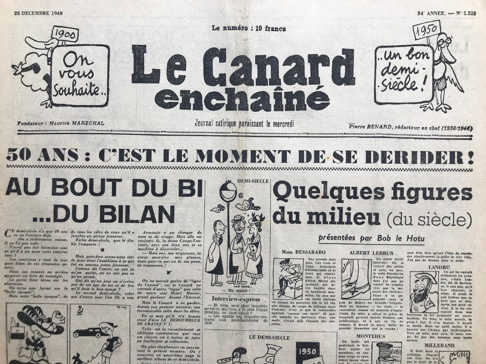 Couac ! | Acheter un Canard | Vente d'Anciens Journaux du Canard Enchaîné. Des Journaux Satiriques de Collection, Historiques & Authentiques de 1916 à 2004 ! | 1523 1