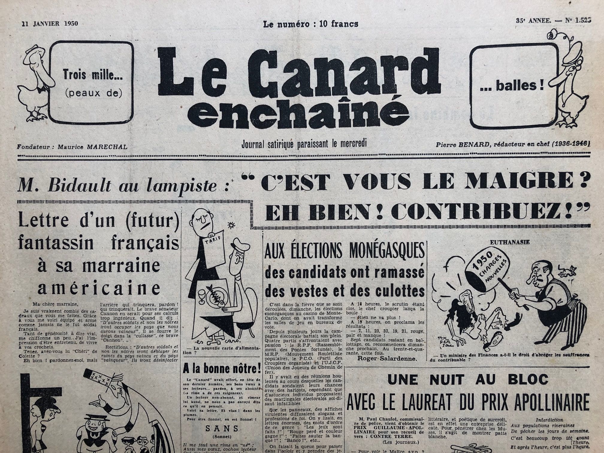 Couac ! | Acheter un Canard | Vente d'Anciens Journaux du Canard Enchaîné. Des Journaux Satiriques de Collection, Historiques & Authentiques de 1916 à 2004 ! | 1525 1