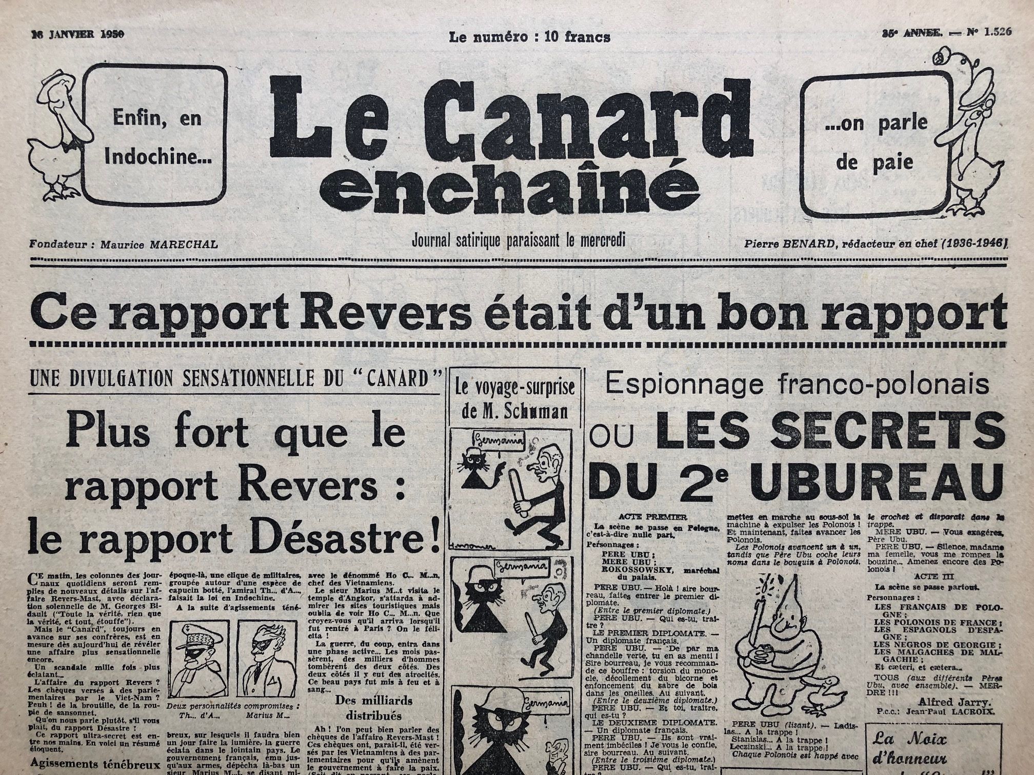 Couac ! | Acheter un Canard | Vente d'Anciens Journaux du Canard Enchaîné. Des Journaux Satiriques de Collection, Historiques & Authentiques de 1916 à 2004 ! | 1526 1