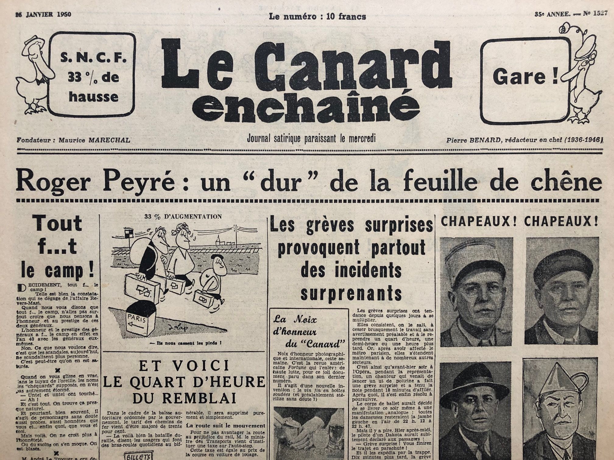 Couac ! | Acheter un Canard | Vente d'Anciens Journaux du Canard Enchaîné. Des Journaux Satiriques de Collection, Historiques & Authentiques de 1916 à 2004 ! | 1527 1