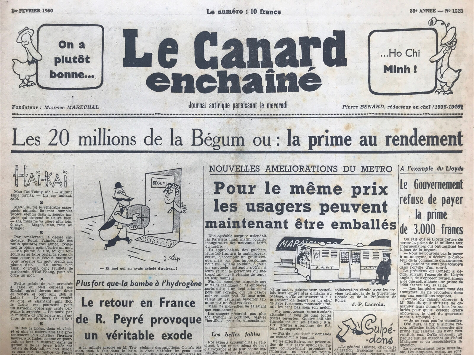 Couac ! | Acheter un Canard | Vente d'Anciens Journaux du Canard Enchaîné. Des Journaux Satiriques de Collection, Historiques & Authentiques de 1916 à 2004 ! | 1528