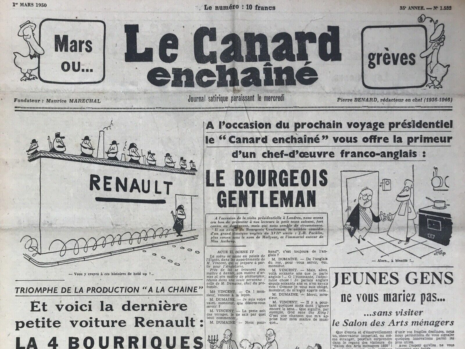 Couac ! | Acheter un Canard | Vente d'Anciens Journaux du Canard Enchaîné. Des Journaux Satiriques de Collection, Historiques & Authentiques de 1916 à 2004 ! | 1532 e1708183189323