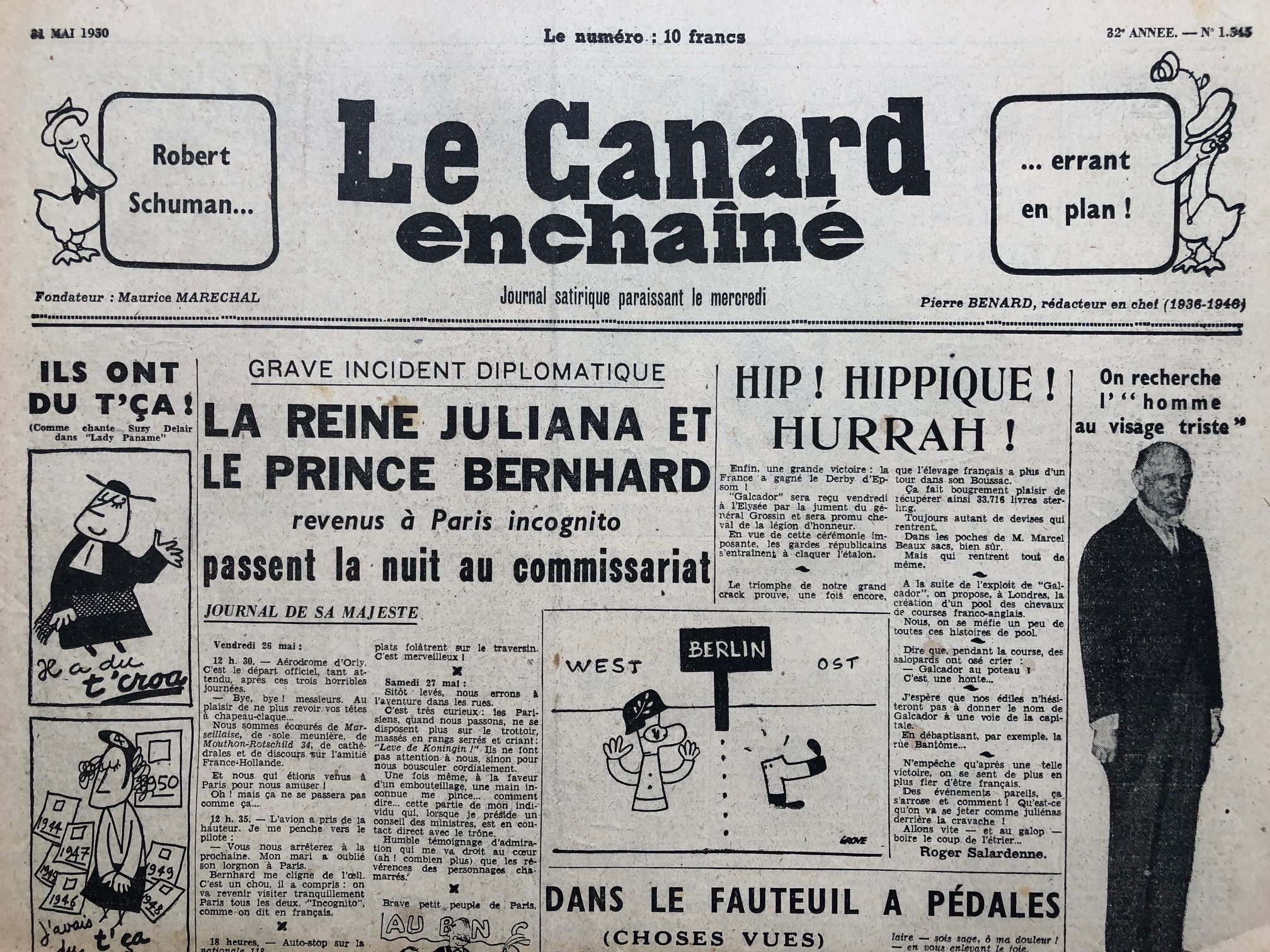 Couac ! | Acheter un Canard | Vente d'Anciens Journaux du Canard Enchaîné. Des Journaux Satiriques de Collection, Historiques & Authentiques de 1916 à 2004 ! | 1545 1