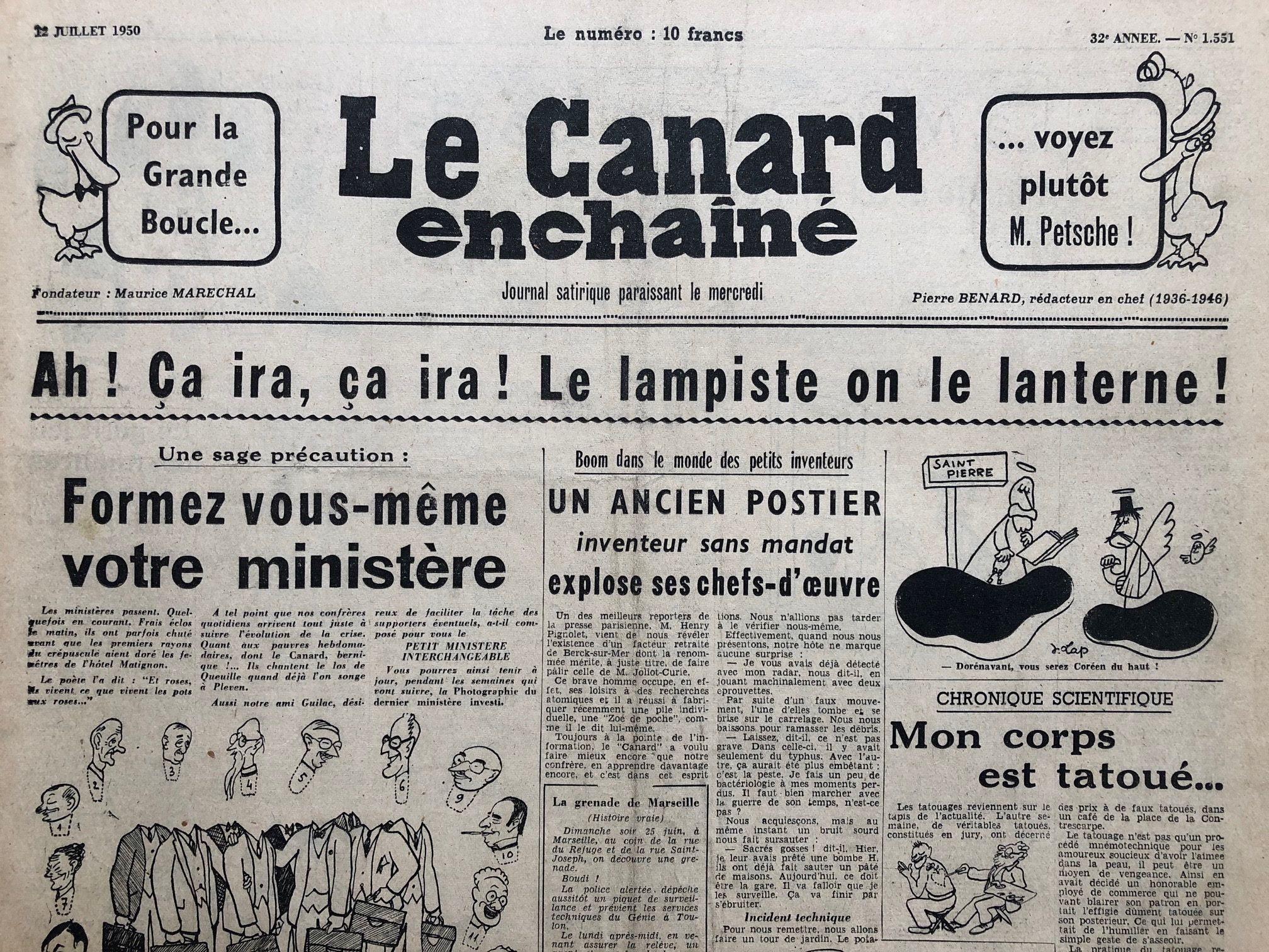 Couac ! | Acheter un Canard | Vente d'Anciens Journaux du Canard Enchaîné. Des Journaux Satiriques de Collection, Historiques & Authentiques de 1916 à 2004 ! | 1551 1