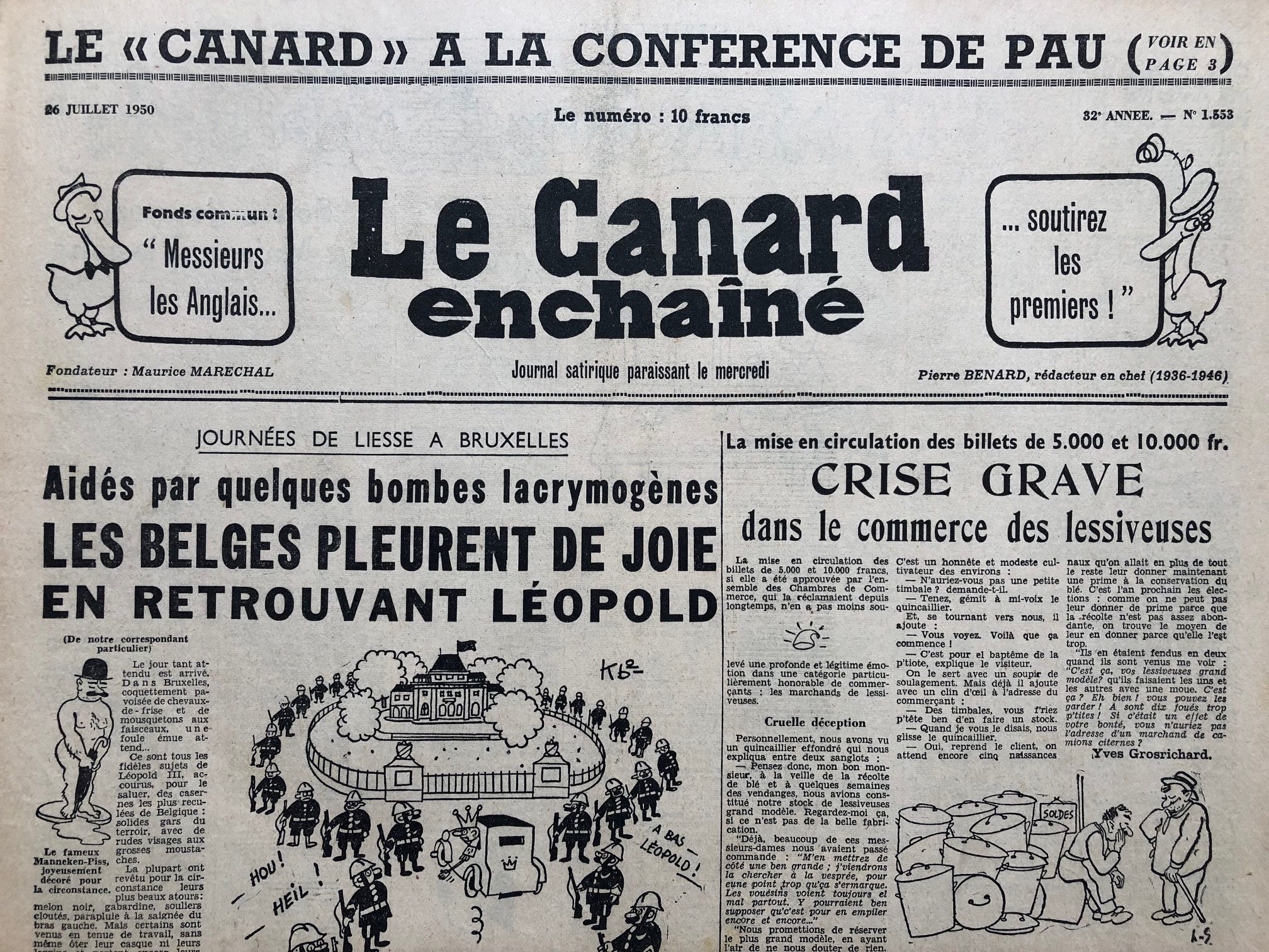 Couac ! | Acheter un Canard | Vente d'Anciens Journaux du Canard Enchaîné. Des Journaux Satiriques de Collection, Historiques & Authentiques de 1916 à 2004 ! | 1553 1