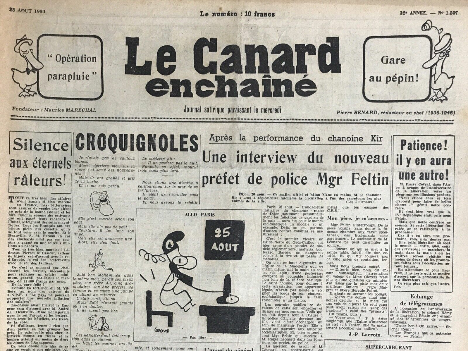 Couac ! | Acheter un Canard | Vente d'Anciens Journaux du Canard Enchaîné. Des Journaux Satiriques de Collection, Historiques & Authentiques de 1916 à 2004 ! | 1557 e1726156272625