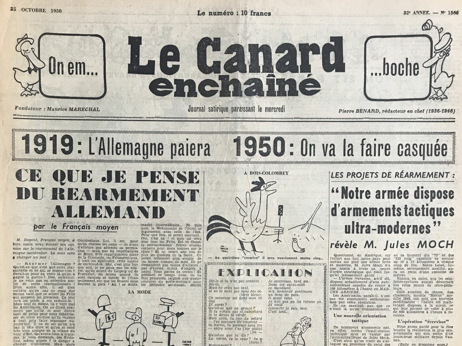 Couac ! | Acheter un Canard | Vente d'Anciens Journaux du Canard Enchaîné. Des Journaux Satiriques de Collection, Historiques & Authentiques de 1916 à 2004 ! | 1566 e1726237215253