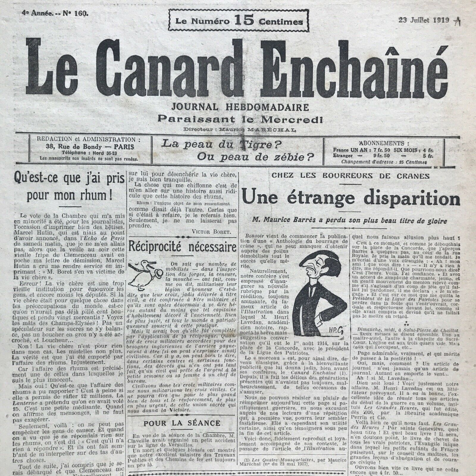 Couac ! | Acheter un Canard | Vente d'Anciens Journaux du Canard Enchaîné. Des Journaux Satiriques de Collection, Historiques & Authentiques de 1916 à 2004 ! | 160