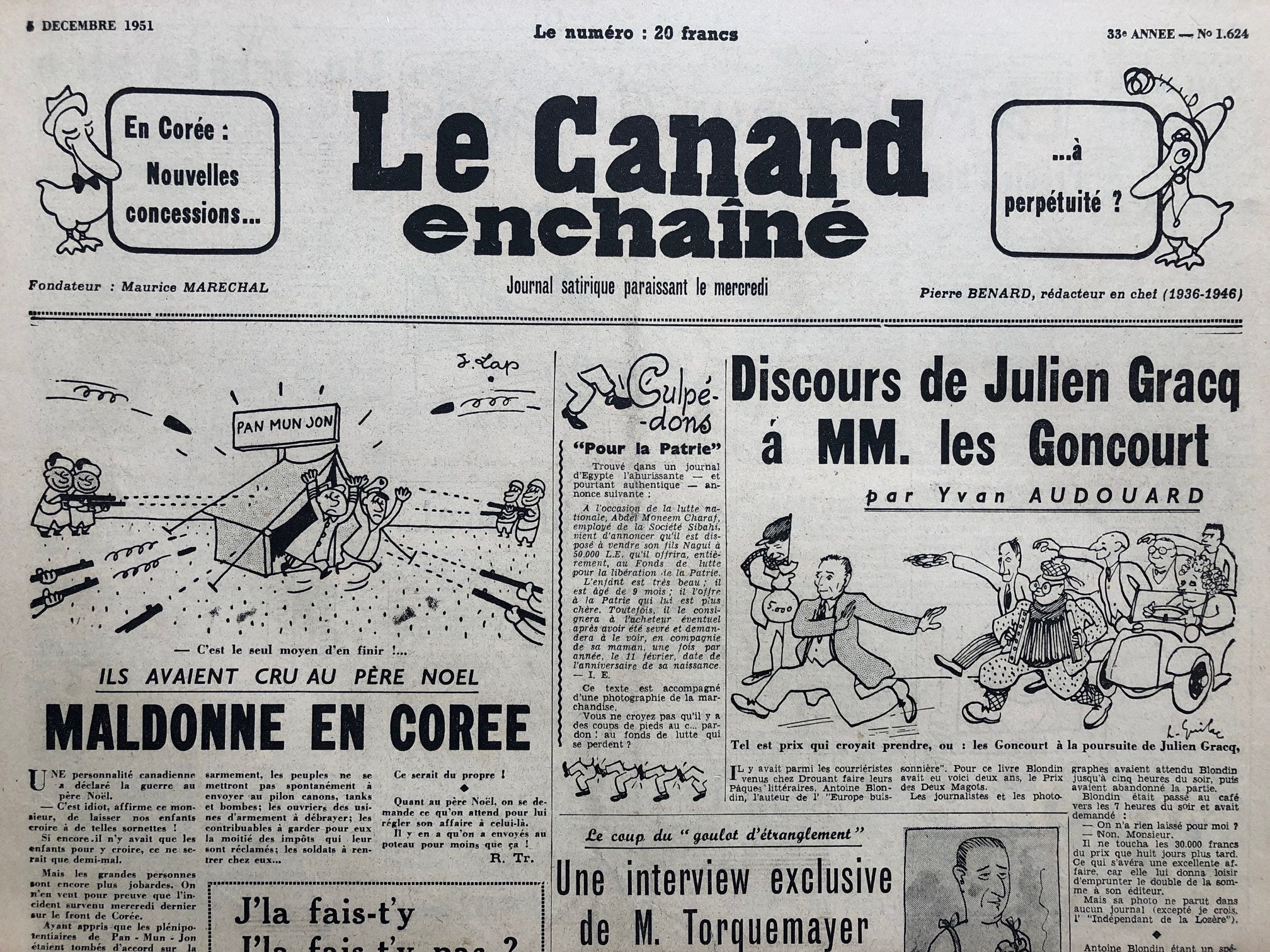 Couac ! | Acheter un Canard | Vente d'Anciens Journaux du Canard Enchaîné. Des Journaux Satiriques de Collection, Historiques & Authentiques de 1916 à 2004 ! | 1624 1