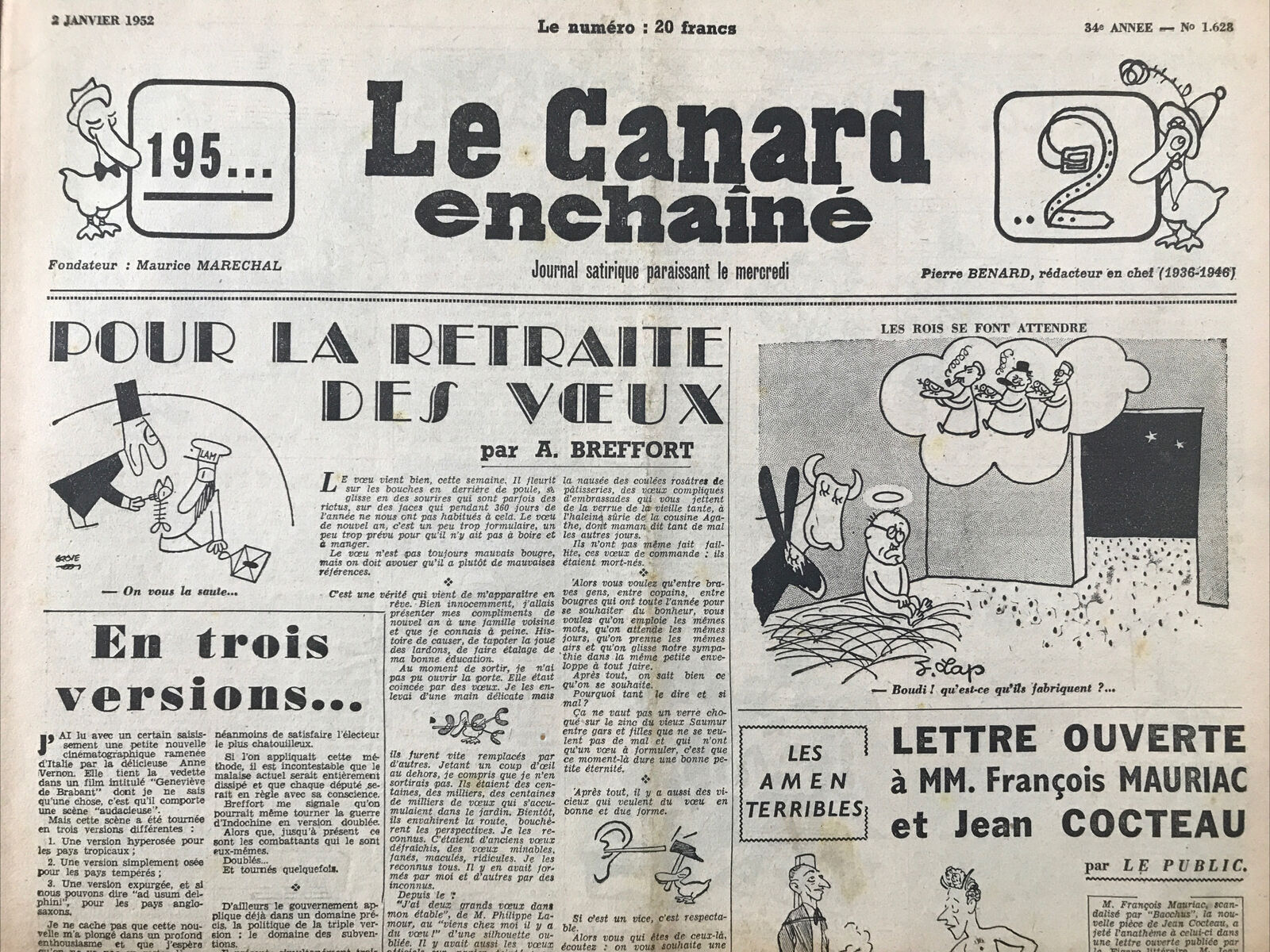 Couac ! | Acheter un Canard | Vente d'Anciens Journaux du Canard Enchaîné. Des Journaux Satiriques de Collection, Historiques & Authentiques de 1916 à 2004 ! | 1628