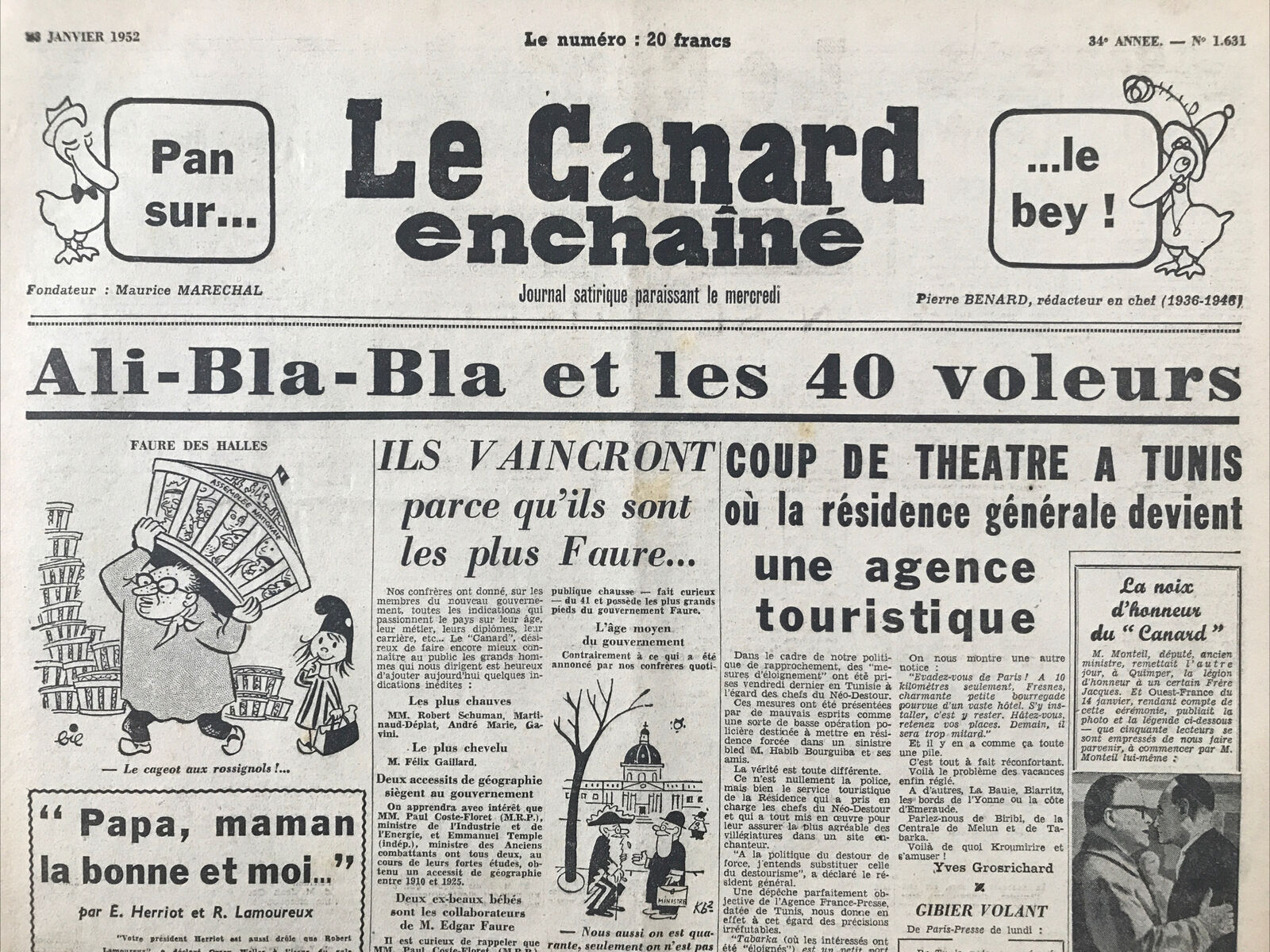 Couac ! | Acheter un Canard | Vente d'Anciens Journaux du Canard Enchaîné. Des Journaux Satiriques de Collection, Historiques & Authentiques de 1916 à 2004 ! | 1631