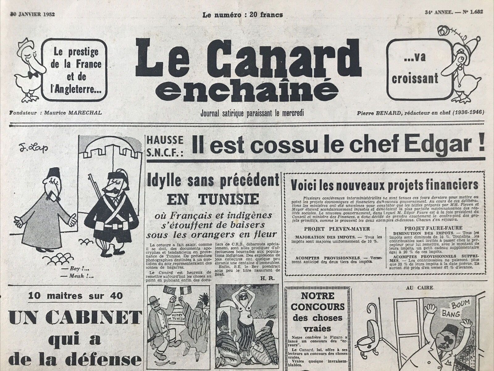 Couac ! | Acheter un Canard | Vente d'Anciens Journaux du Canard Enchaîné. Des Journaux Satiriques de Collection, Historiques & Authentiques de 1916 à 2004 ! | 1632