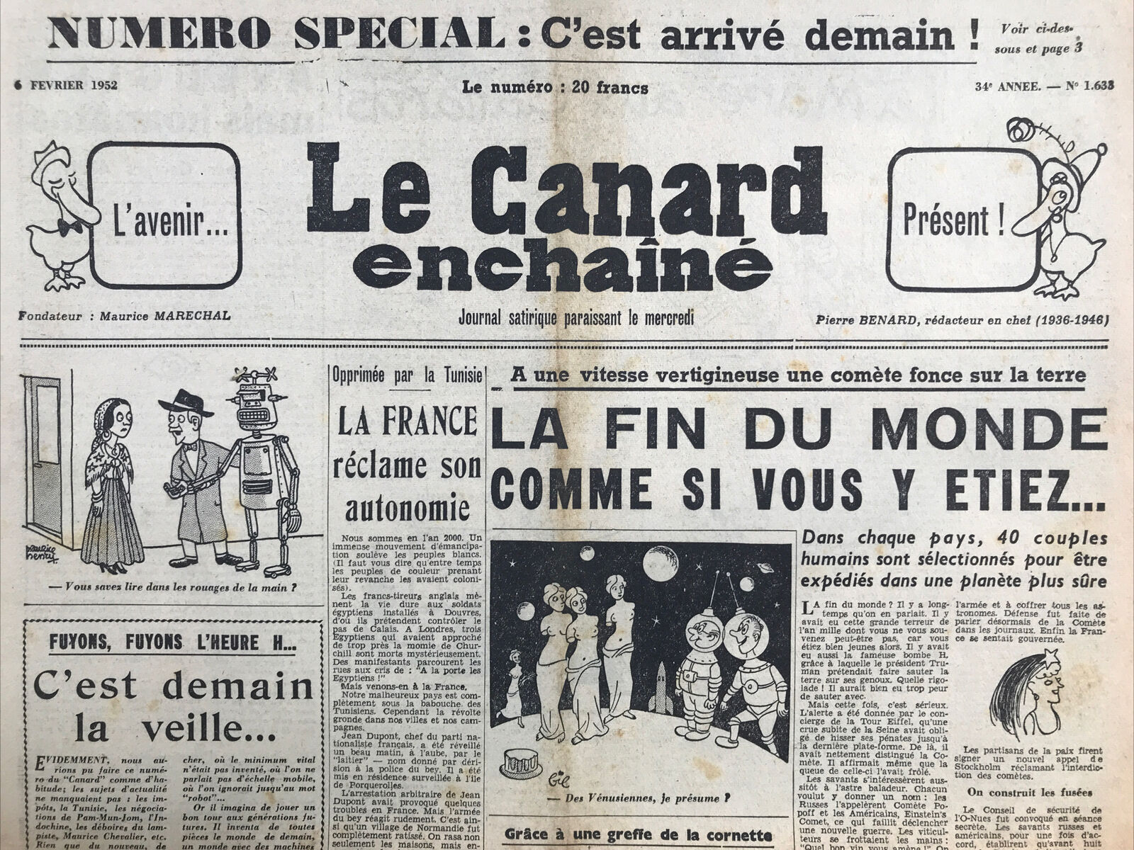 Couac ! | Acheter un Canard | Vente d'Anciens Journaux du Canard Enchaîné. Des Journaux Satiriques de Collection, Historiques & Authentiques de 1916 à 2004 ! | 1633