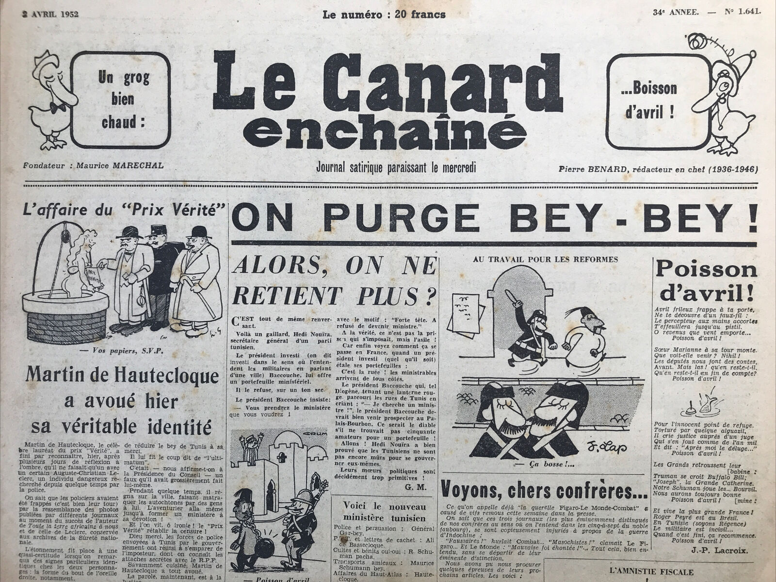 Couac ! | Acheter un Canard | Vente d'Anciens Journaux du Canard Enchaîné. Des Journaux Satiriques de Collection, Historiques & Authentiques de 1916 à 2004 ! | 1641