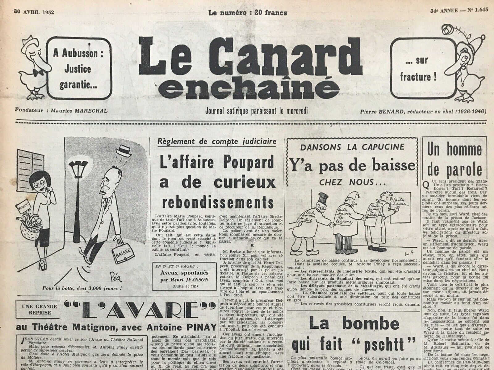 Couac ! | Acheter un Canard | Vente d'Anciens Journaux du Canard Enchaîné. Des Journaux Satiriques de Collection, Historiques & Authentiques de 1916 à 2004 ! | 1645 e1679121844305