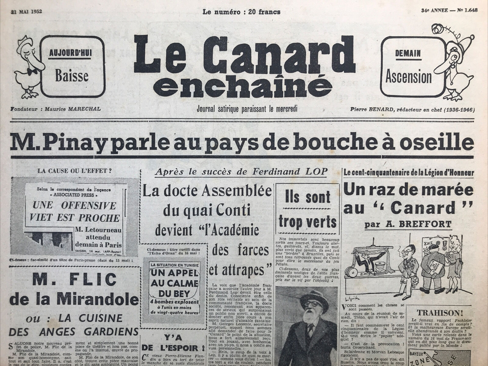 Couac ! | Acheter un Canard | Vente d'Anciens Journaux du Canard Enchaîné. Des Journaux Satiriques de Collection, Historiques & Authentiques de 1916 à 2004 ! | 1648