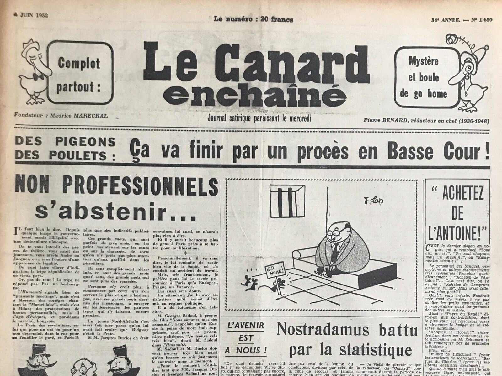 Couac ! | Acheter un Canard | Vente d'Anciens Journaux du Canard Enchaîné. Des Journaux Satiriques de Collection, Historiques & Authentiques de 1916 à 2004 ! | 1650 e1679121959469